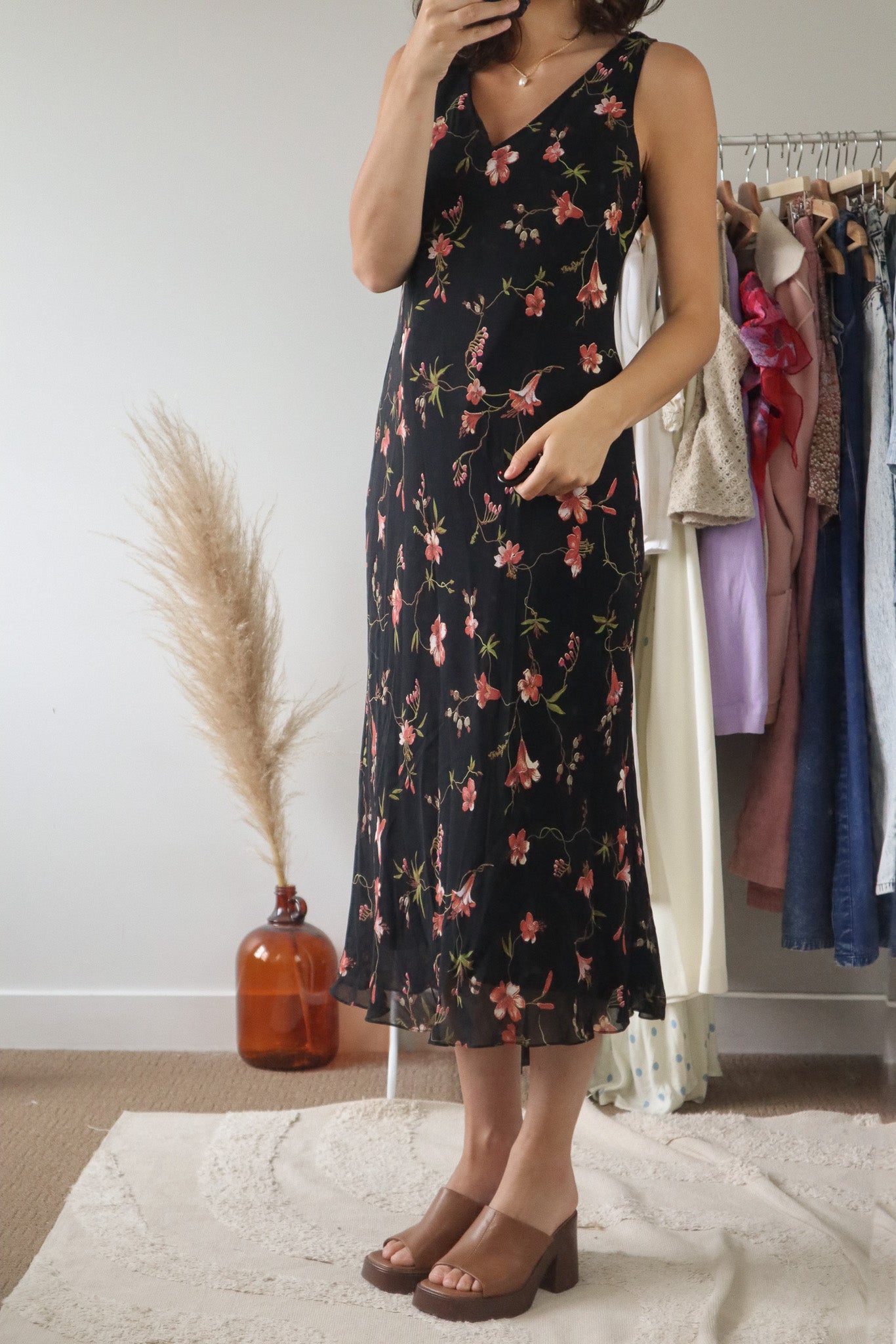 Vintage x Floral Midi Dress (8/10)
