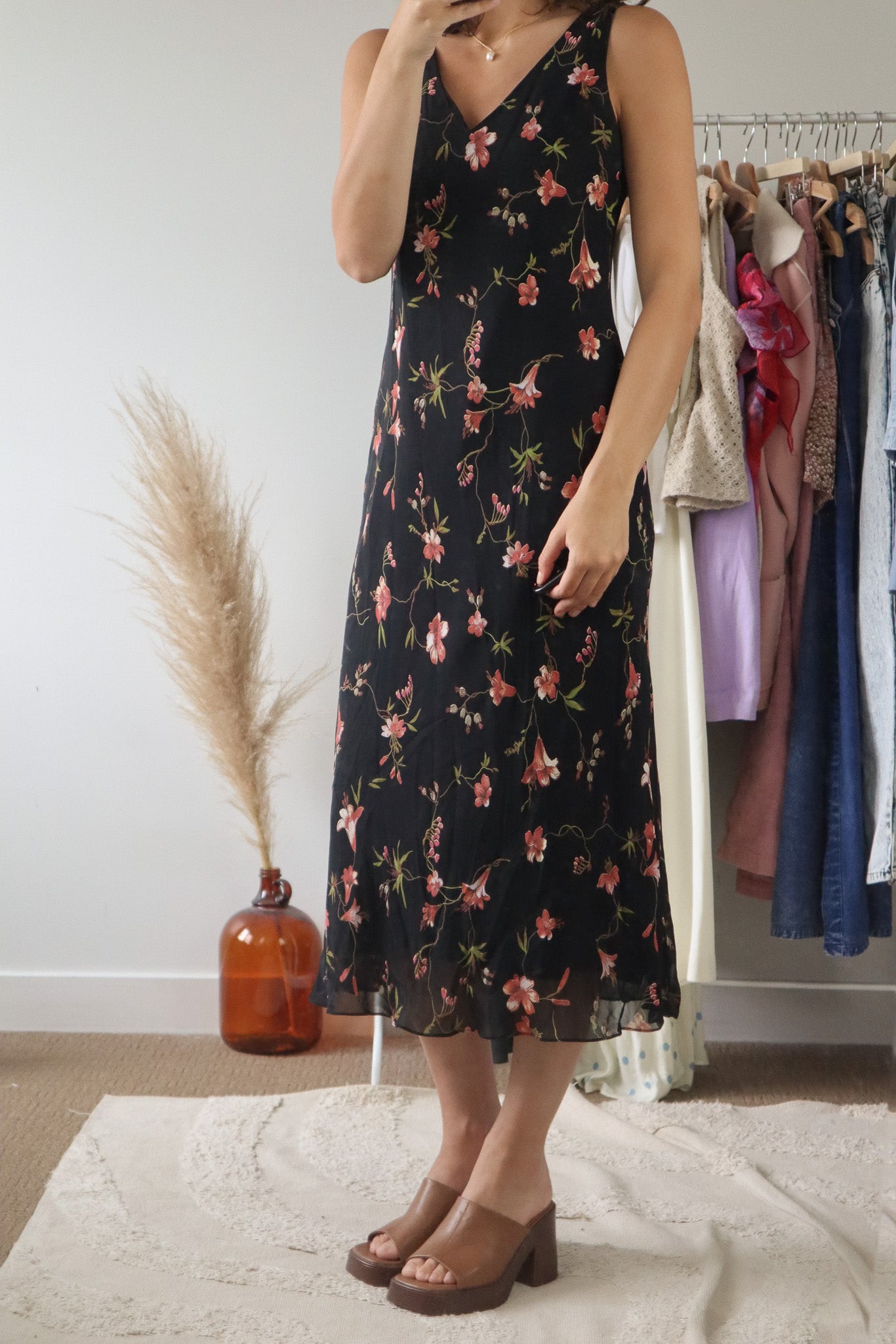 Vintage x Floral Midi Dress (8/10)