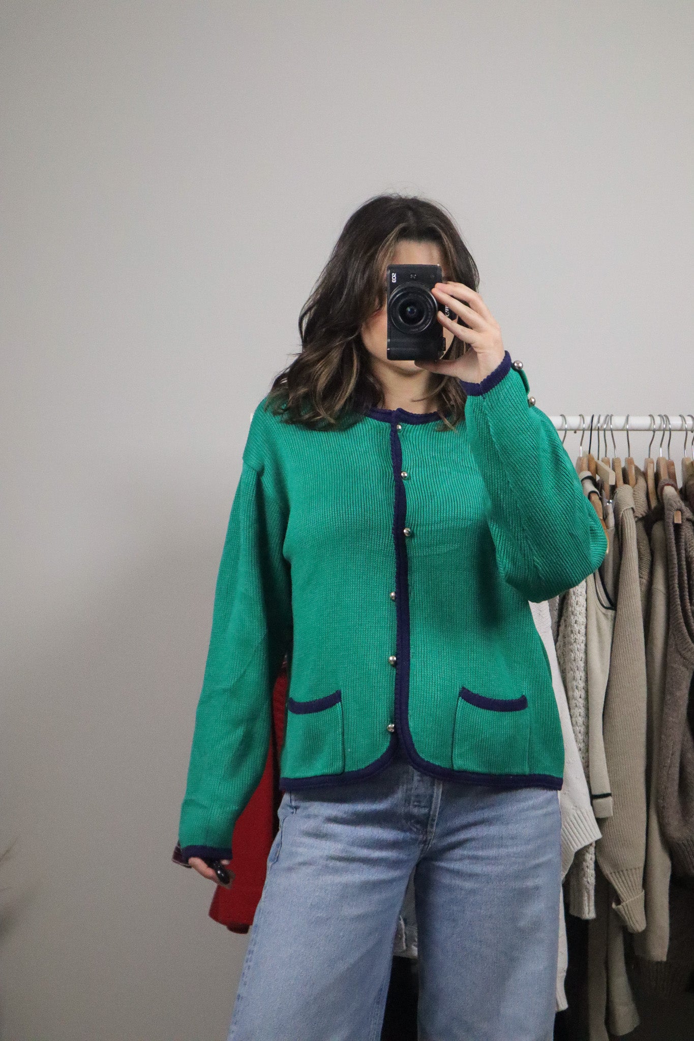 Vintage x Constrast Cardigan (M/L)
