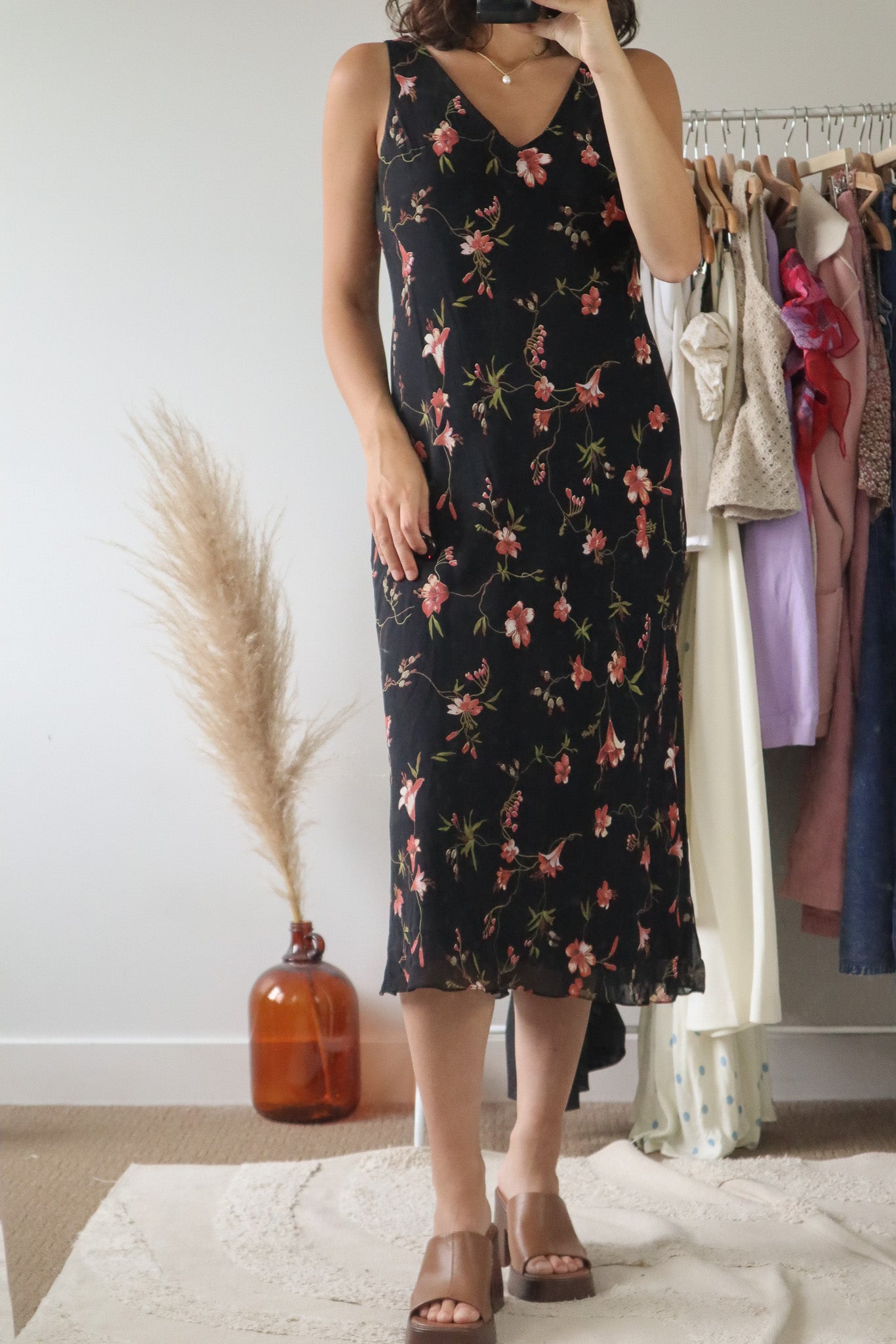 Vintage x Floral Midi Dress (8/10)