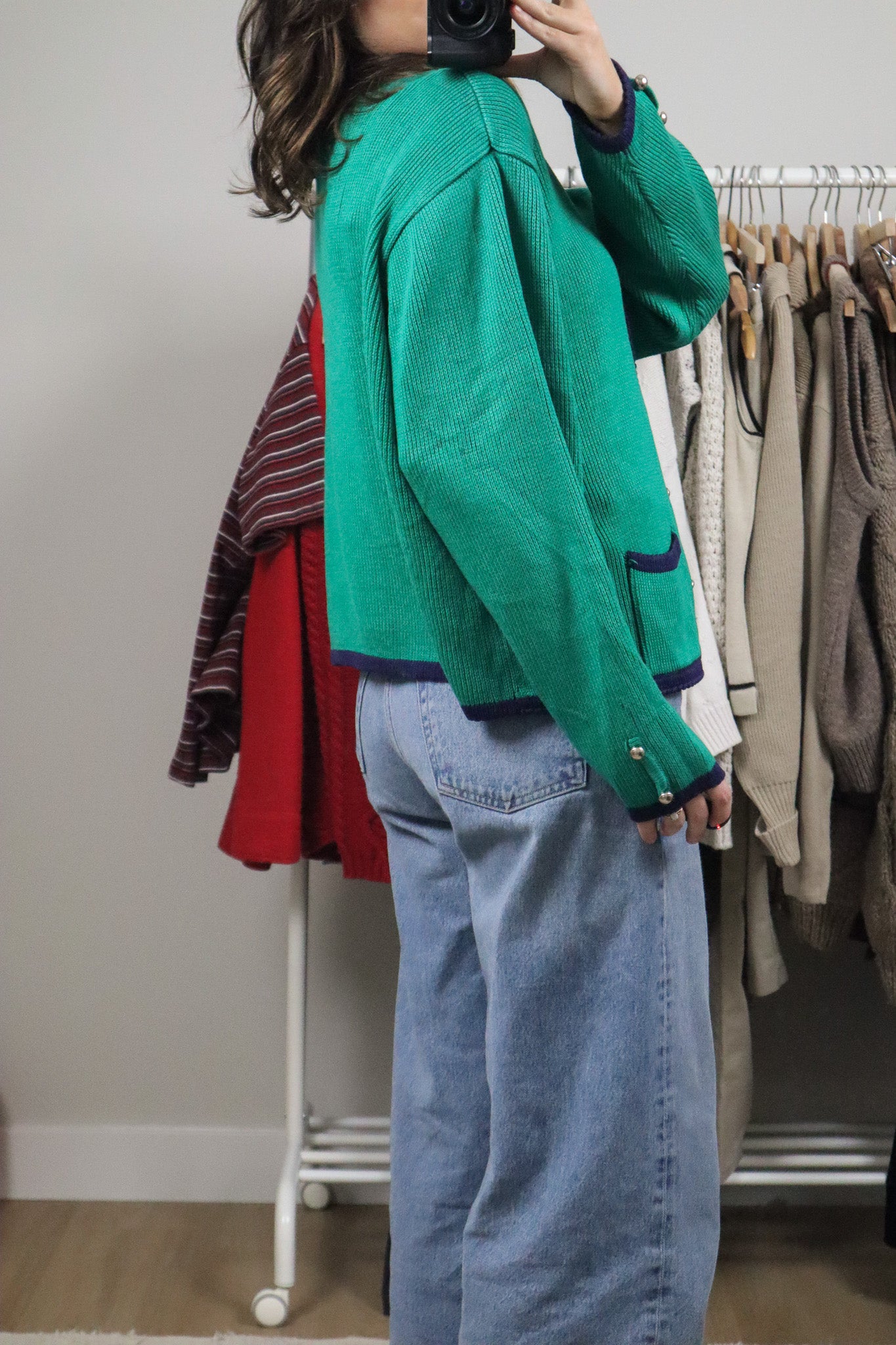 Vintage x Constrast Cardigan (M/L)