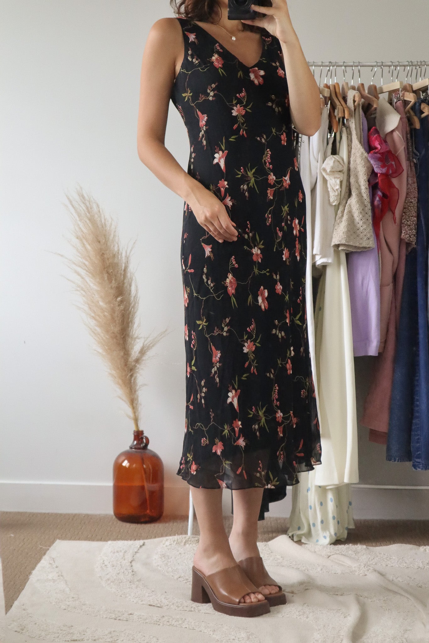 Vintage x Floral Midi Dress (8/10)