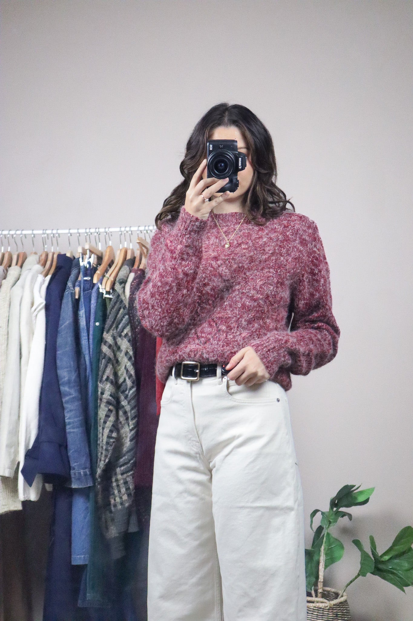 Vintage x Heathered Wool Knit Sweater (S/M)