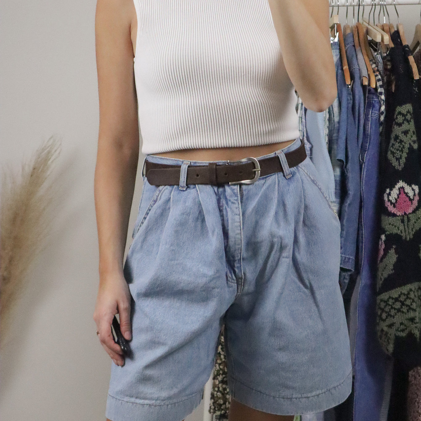 Vintage x Leather Belt (M)