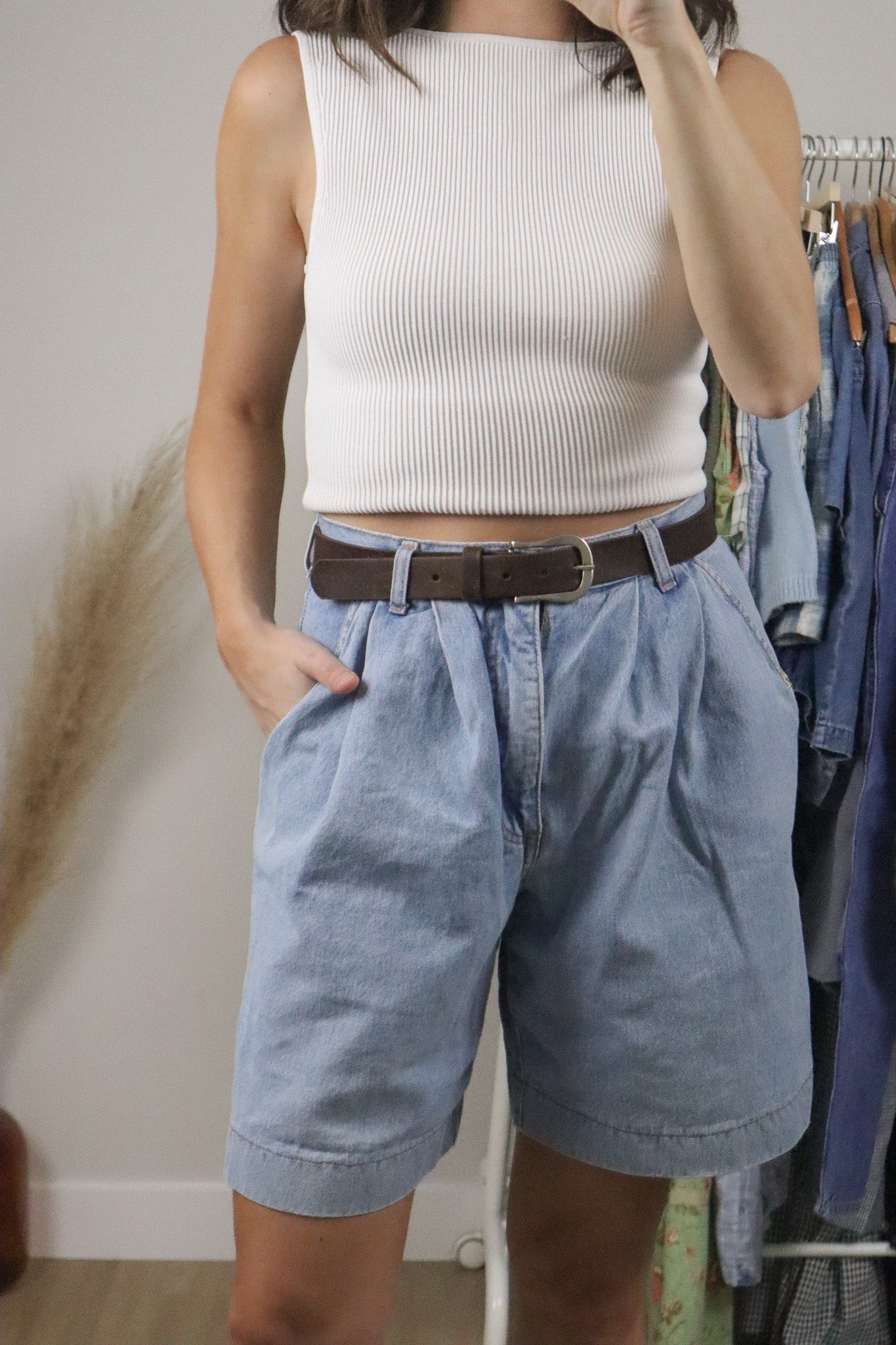 Vintage x Leather Belt (M)
