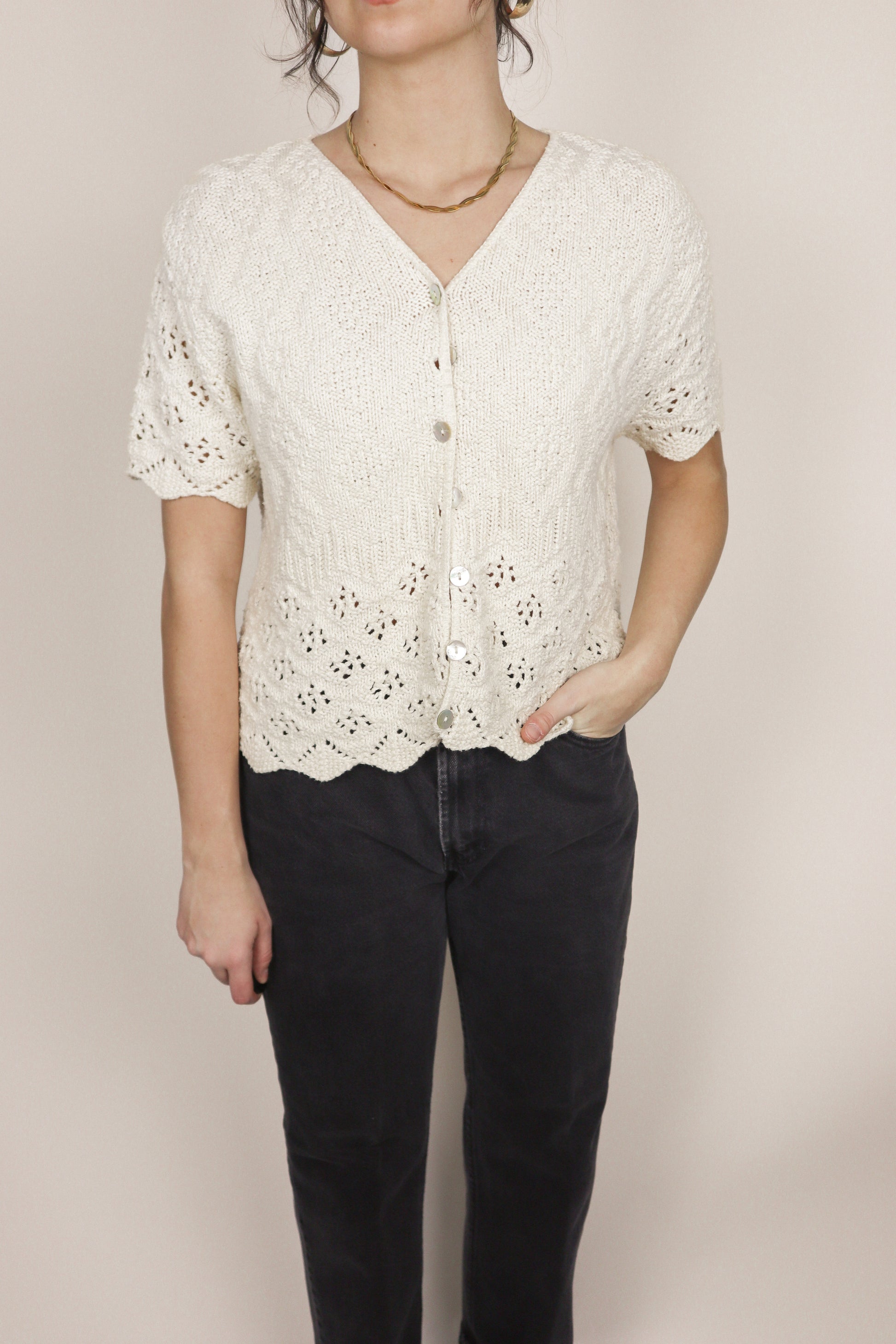 Made in USA x Vinage x Crochet Knit (S/M)