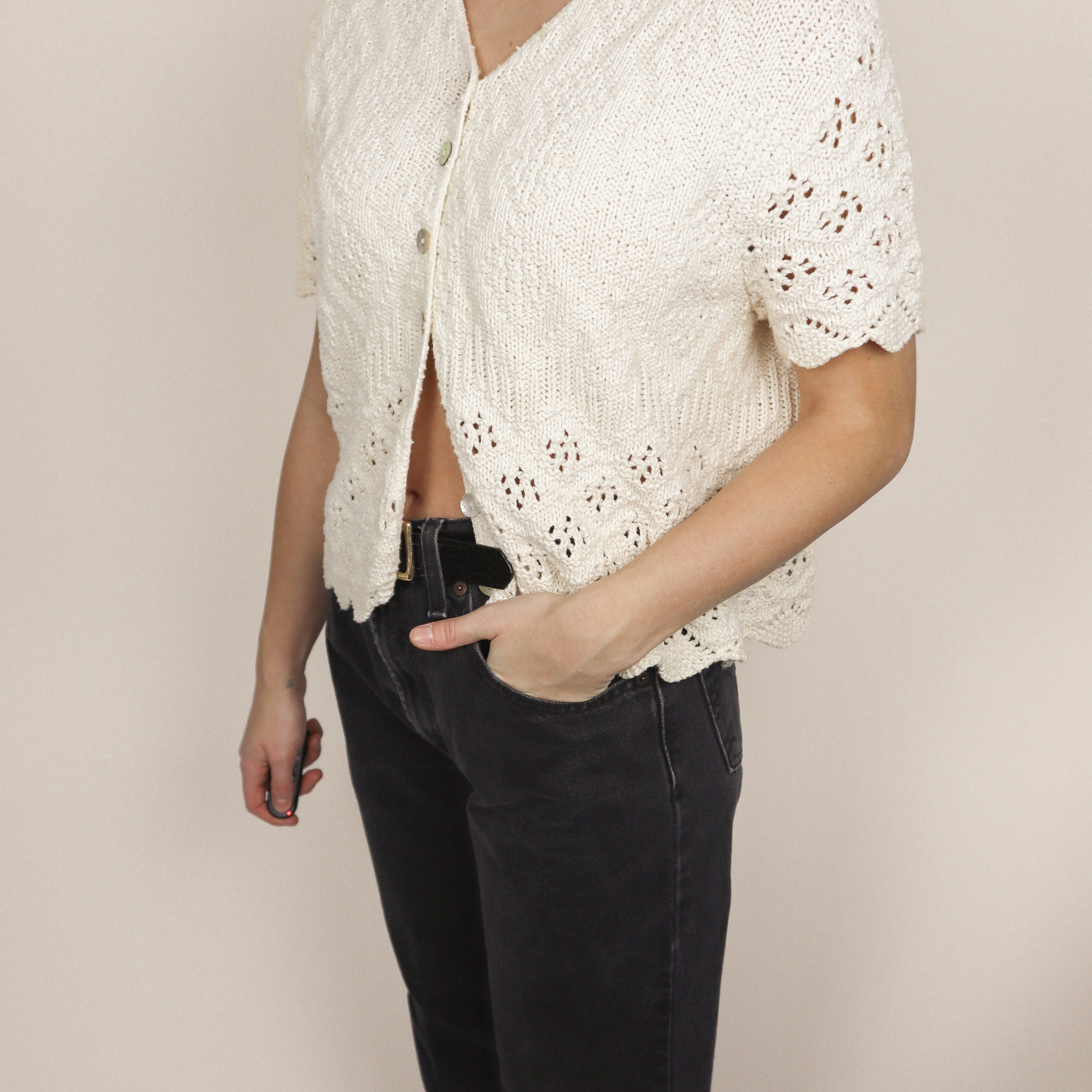 Made in USA x Vinage x Crochet Knit (S/M)