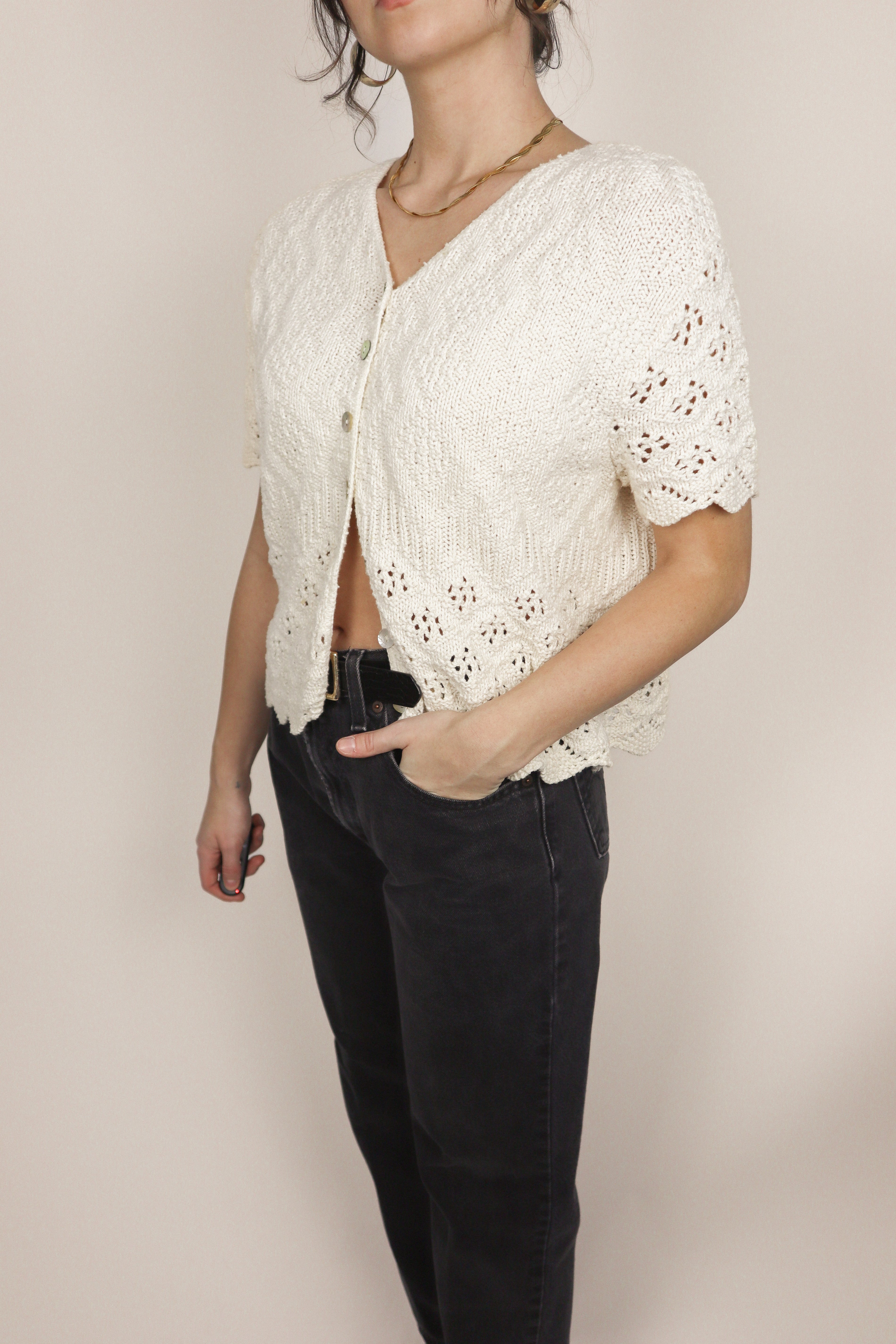 Made in USA x Vinage x Crochet Knit (S/M)