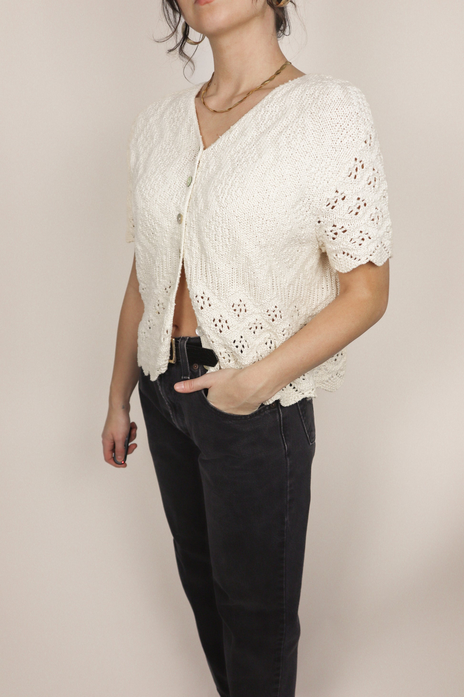 Made in USA x Vinage x Crochet Knit (S/M)