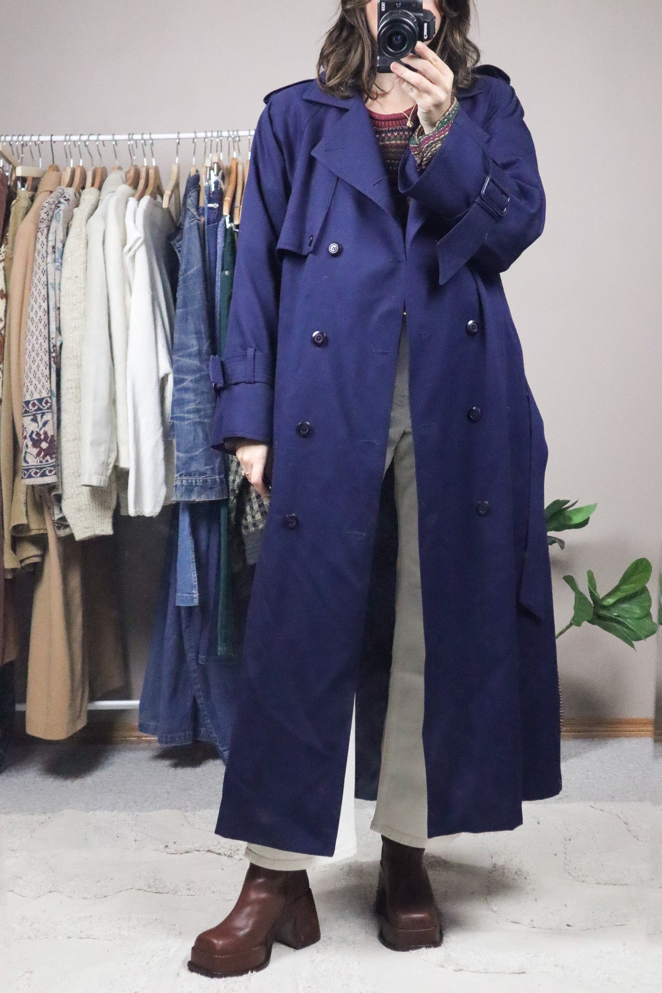 1980s x Vintage x Wool Trench Coat (M/L)