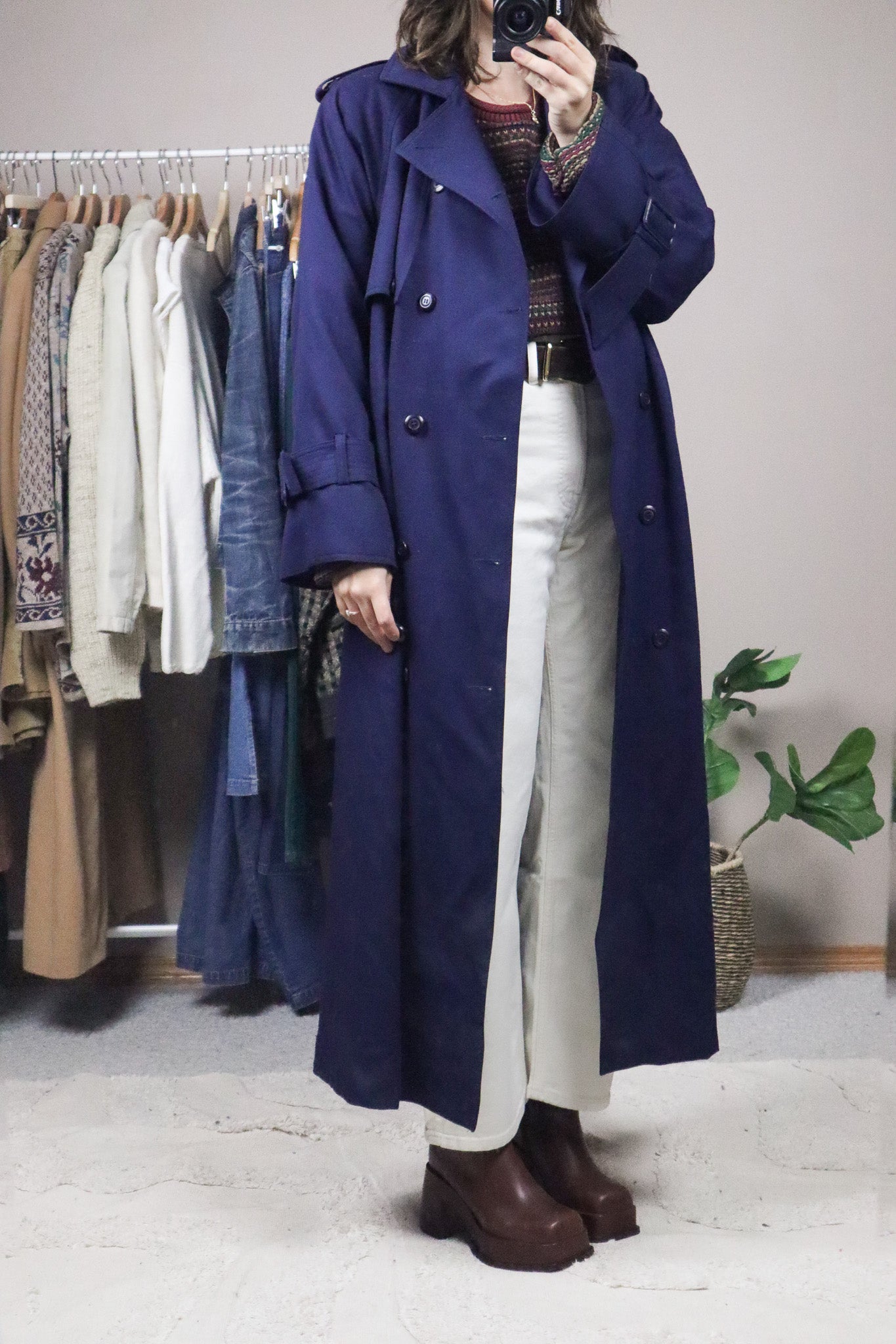 1980s x Vintage x Wool Trench Coat (M/L)