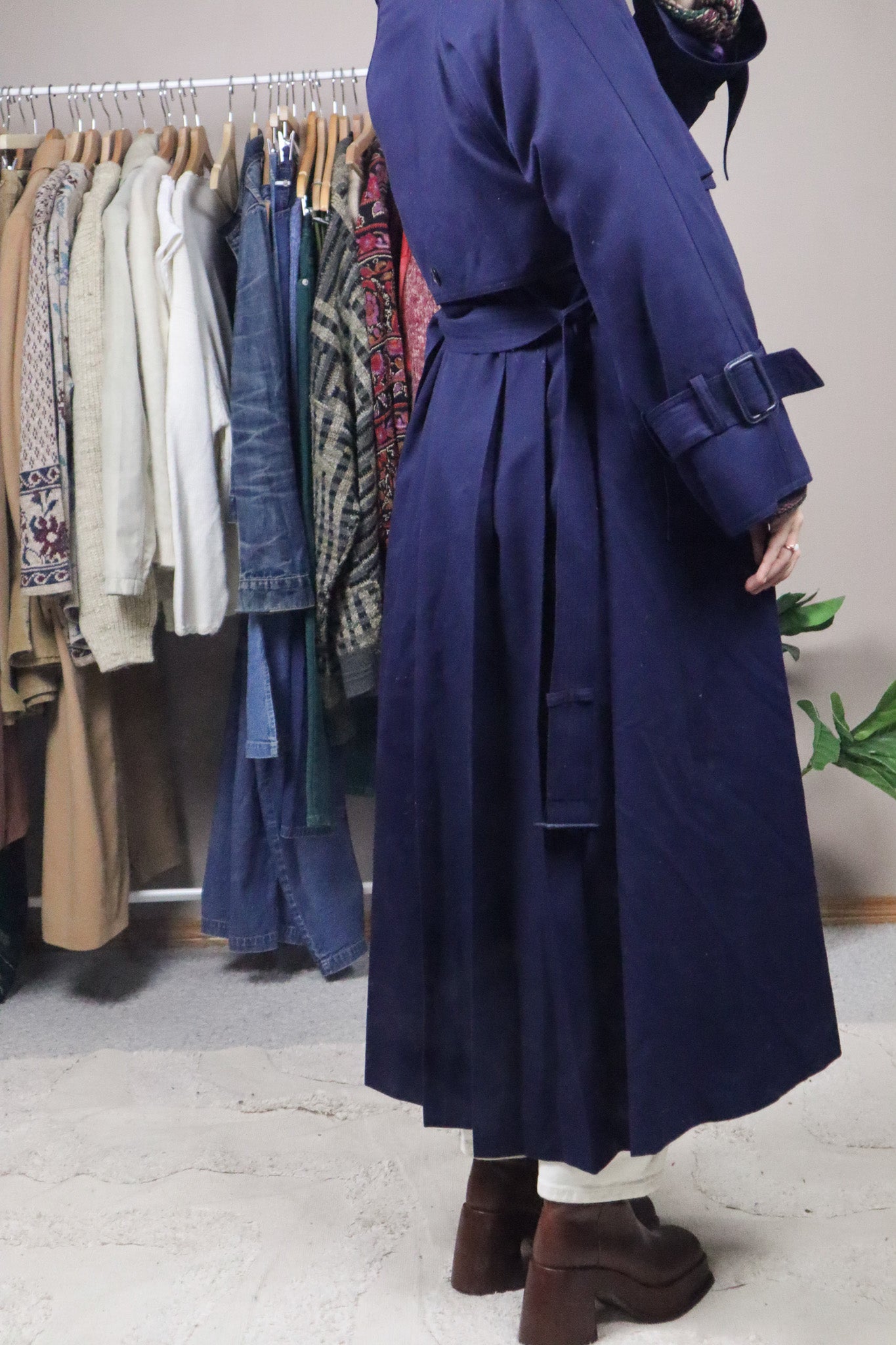 1980s x Vintage x Wool Trench Coat (M/L)