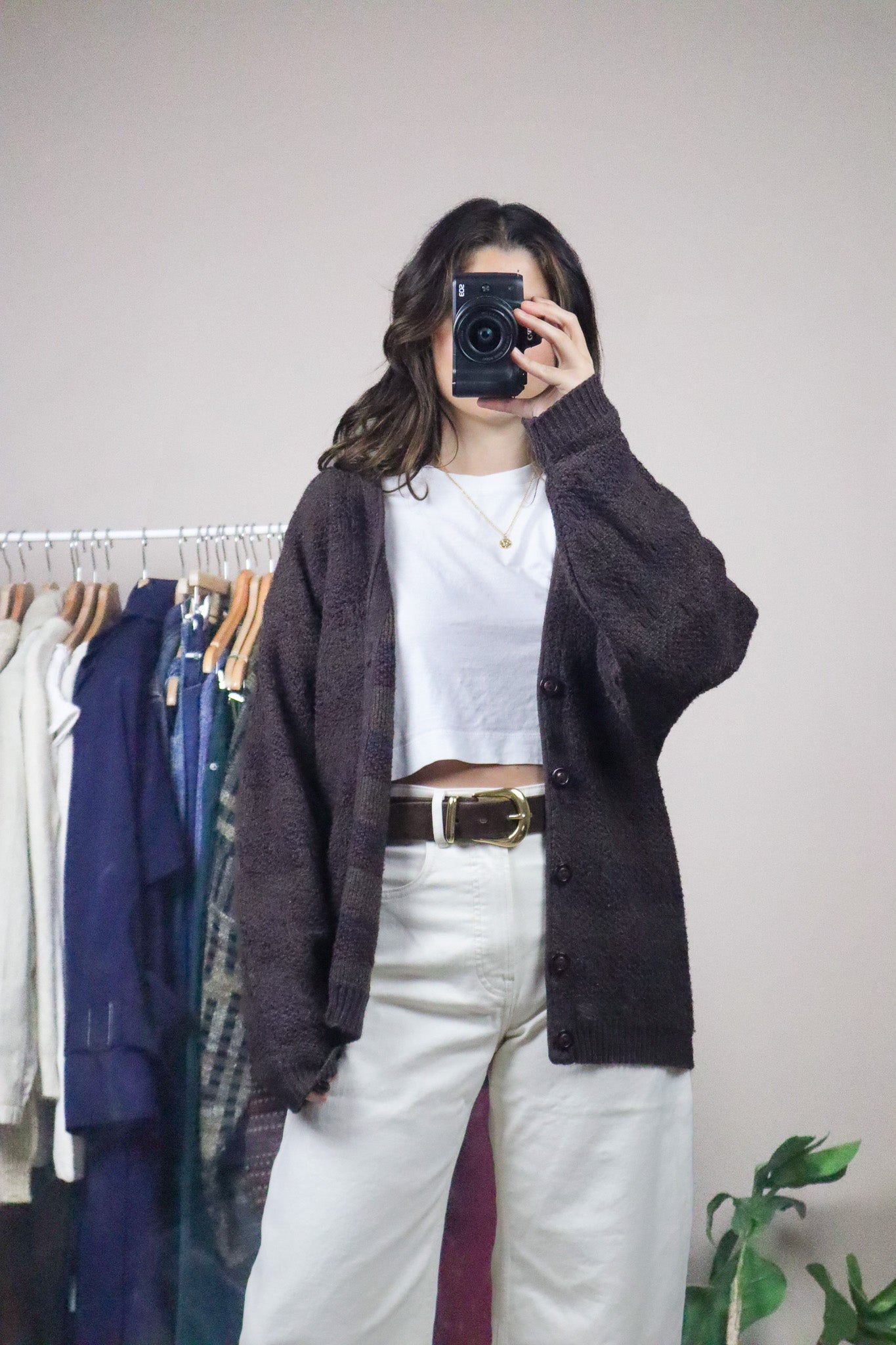 Made in Canada x Vintage x Textured Cardigan (M/L)