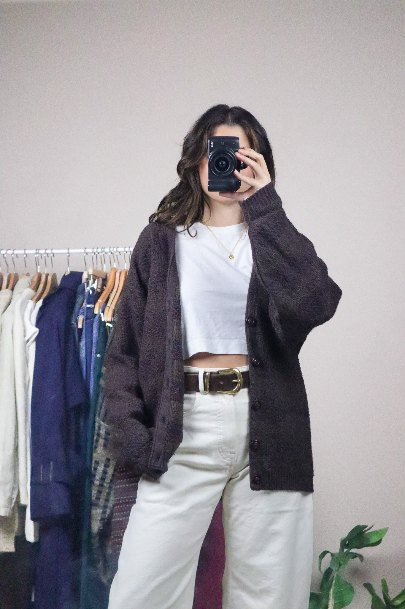 Made in Canada x Vintage x Textured Cardigan (M/L)