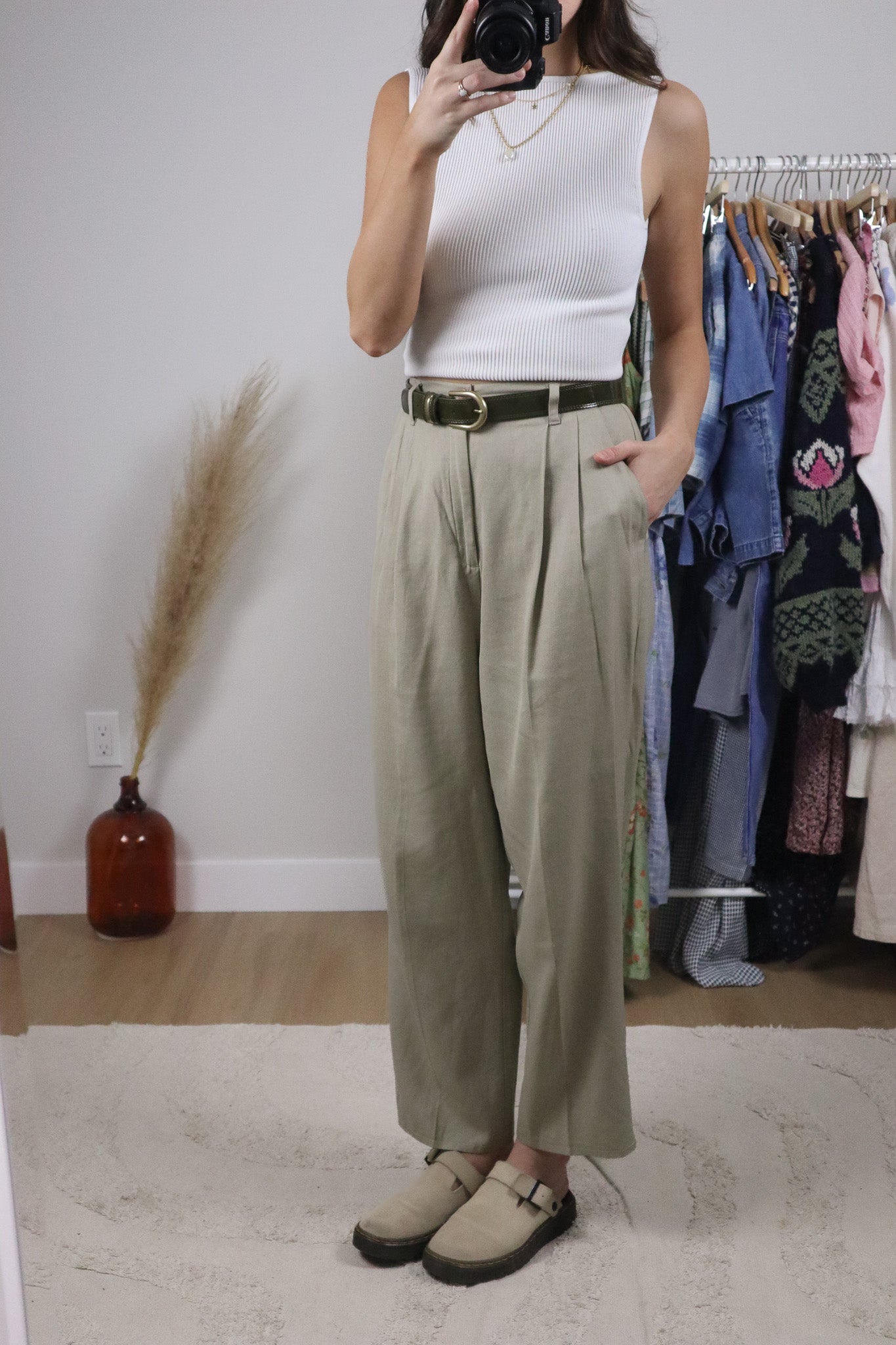 Vintage x Linen Blend Trousers (S)