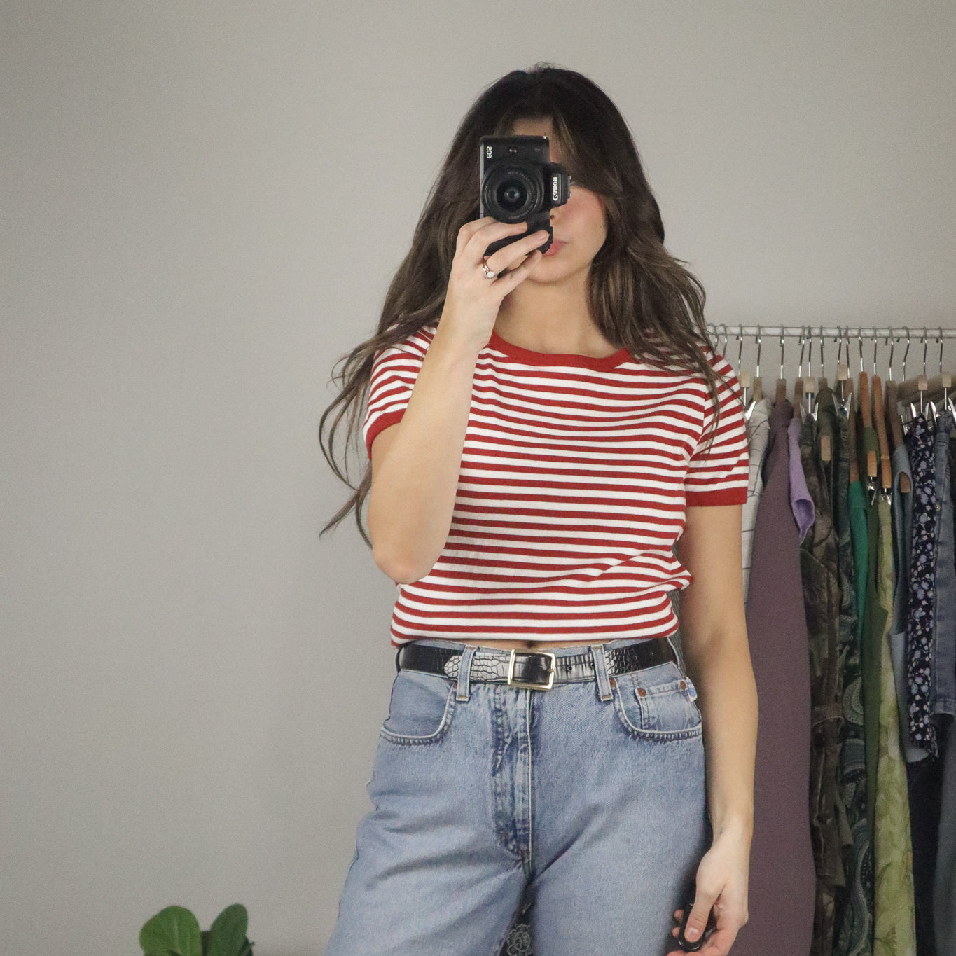Vintage x Stripped T-Shirt (M)