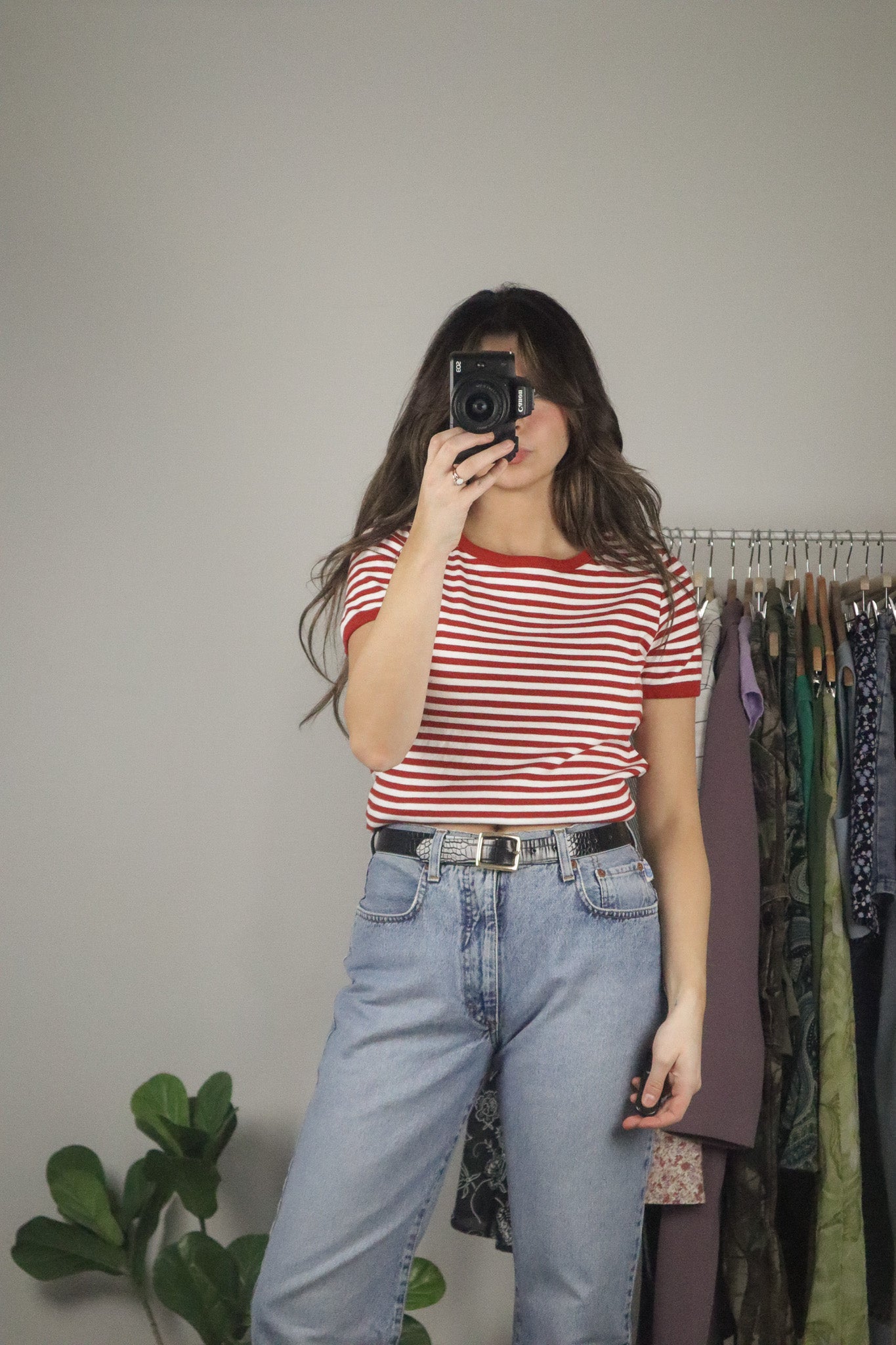 Vintage x Stripped T-Shirt (M)