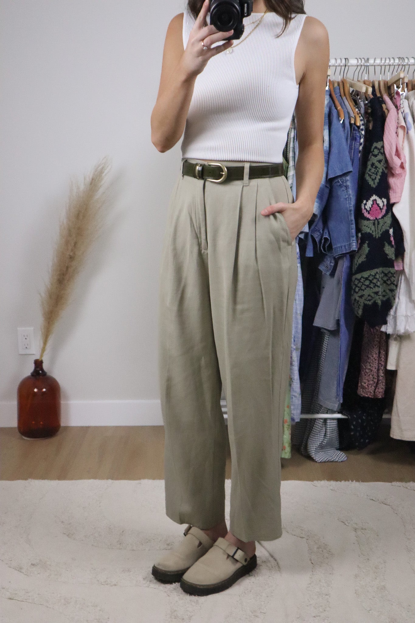 Vintage x Linen Blend Trousers (S)
