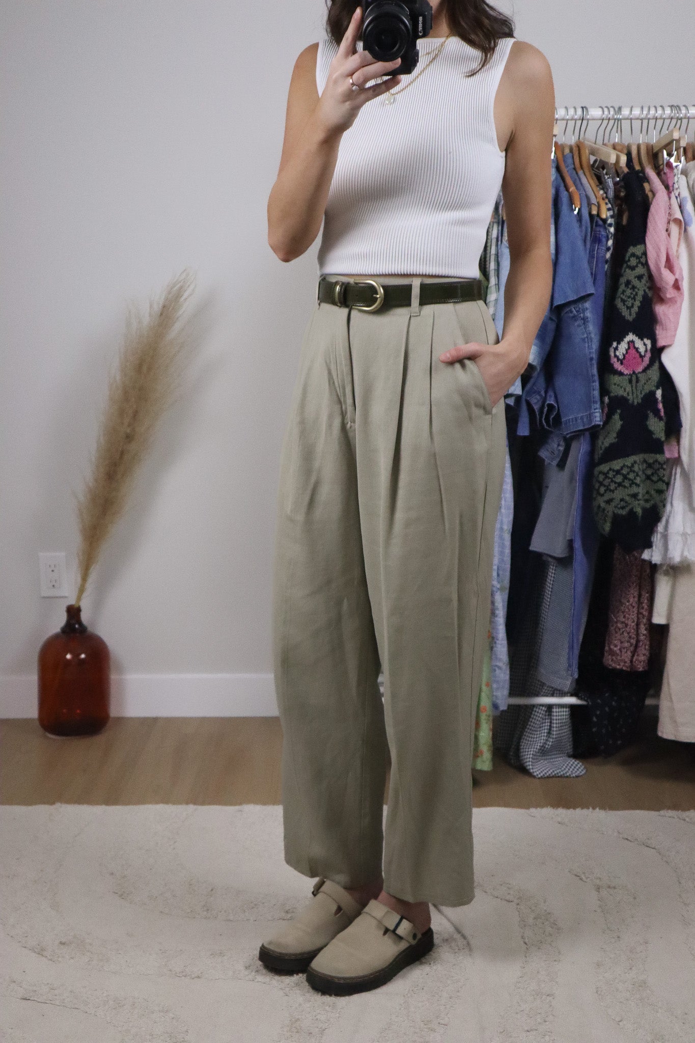 Vintage x Linen Blend Trousers (S)