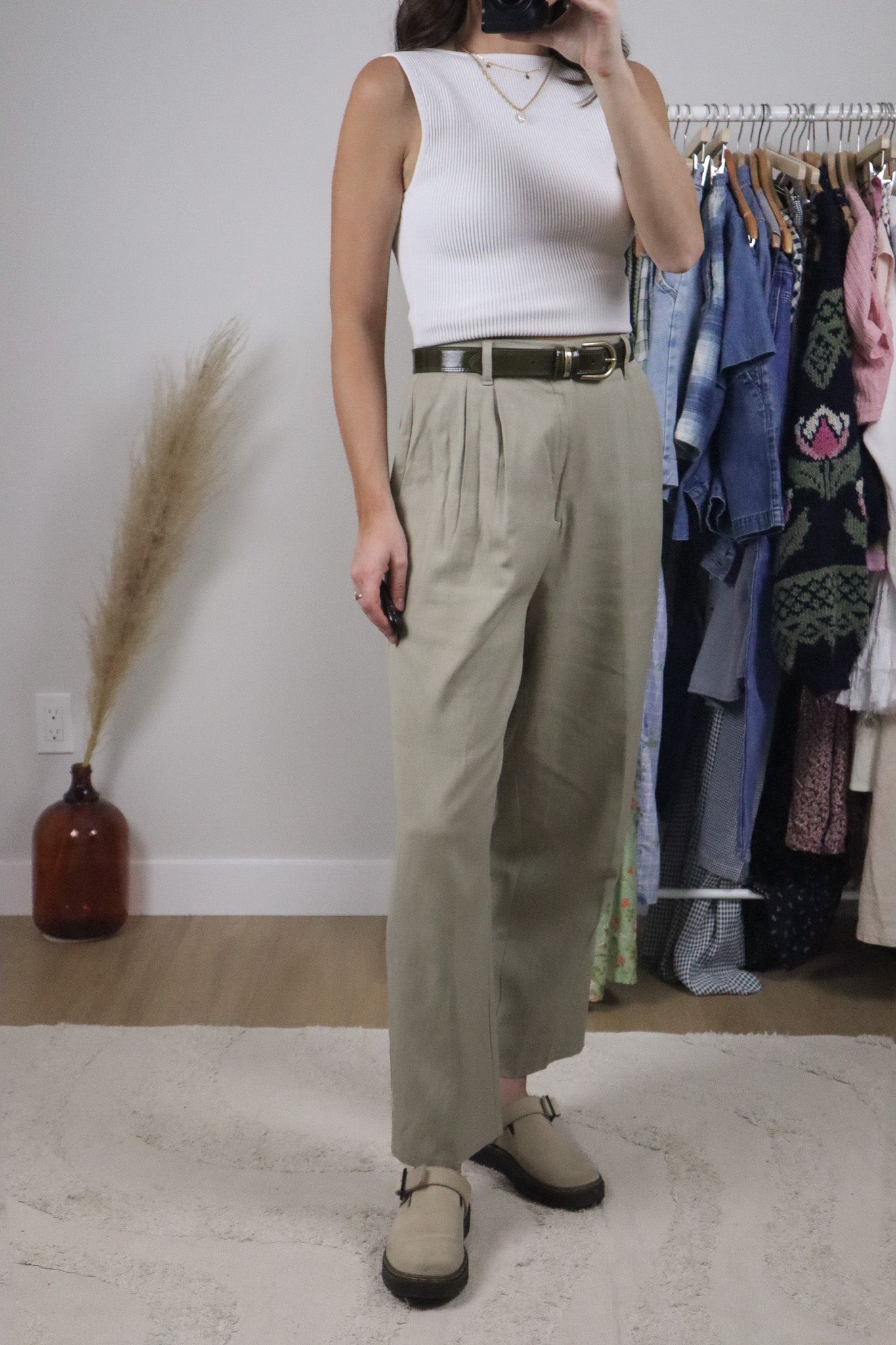 Vintage x Linen Blend Trousers (S)