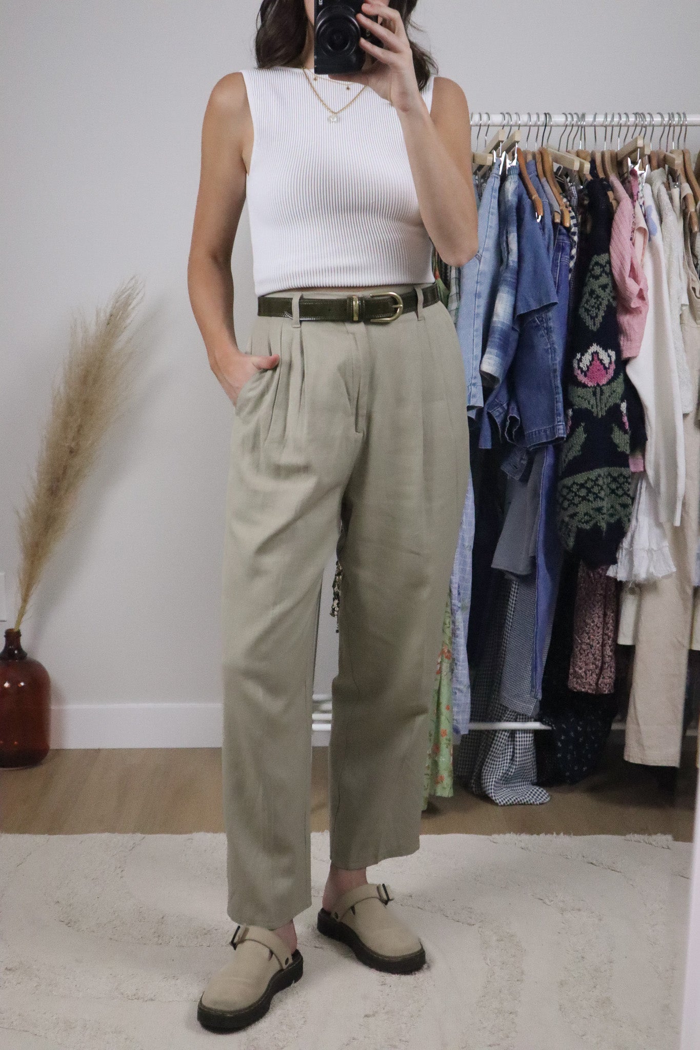 Vintage x Linen Blend Trousers (S)