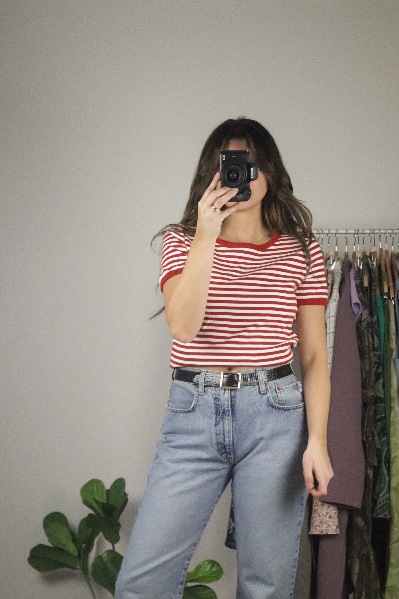 Vintage x Stripped T-Shirt (M)