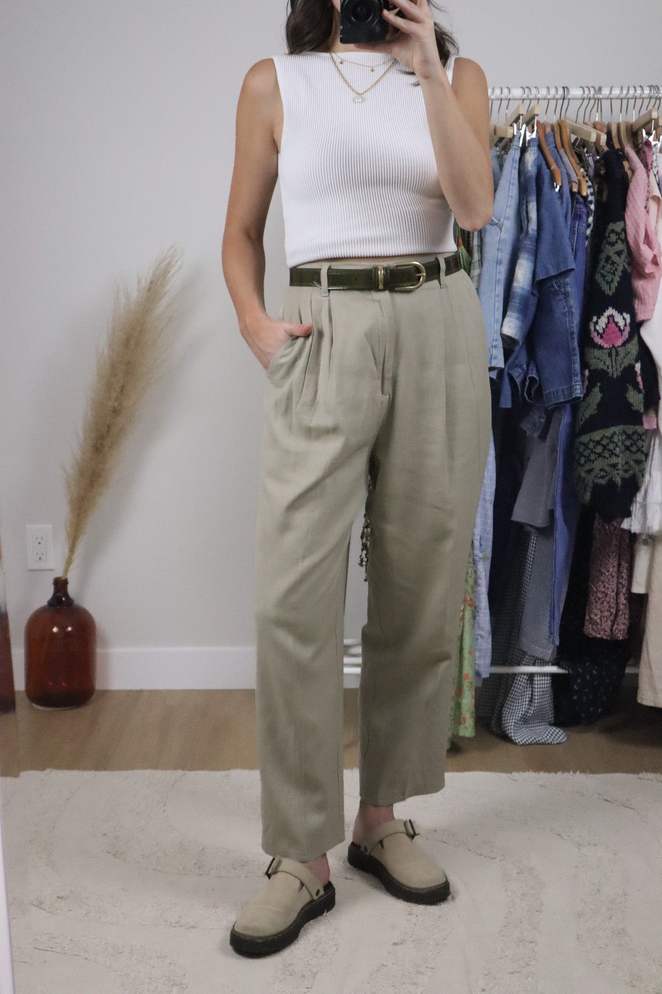 Vintage x Linen Blend Trousers (S)