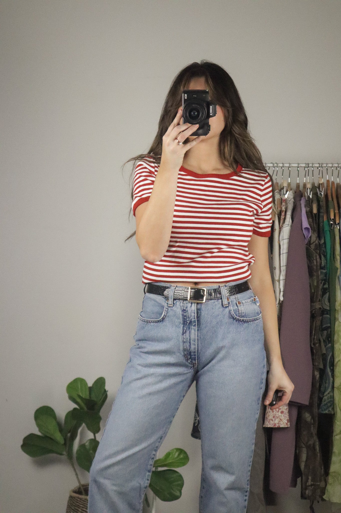 Vintage x Stripped T-Shirt (M)