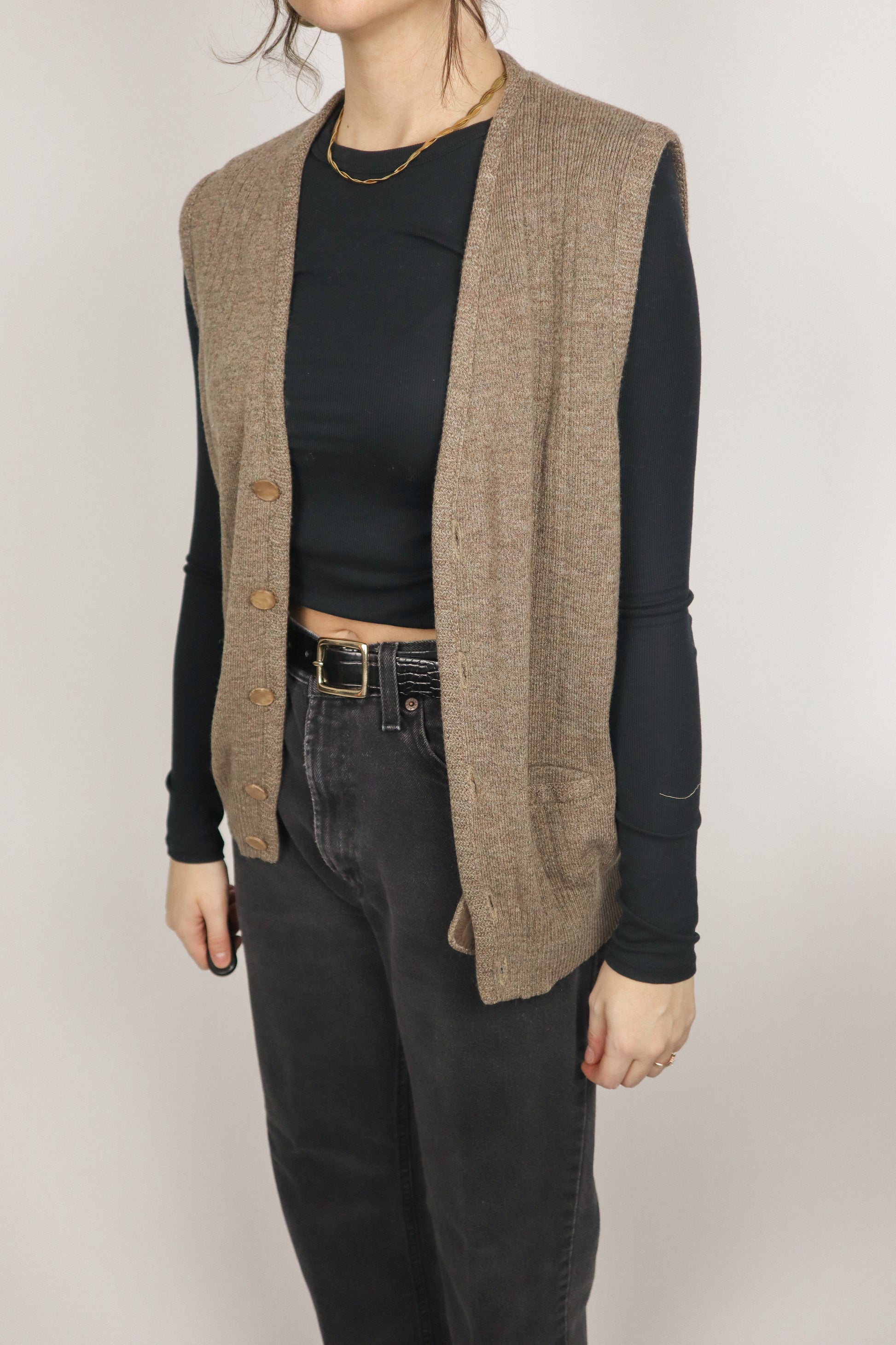 Made in Canada x Vintage x Wool Blend Vest (M)