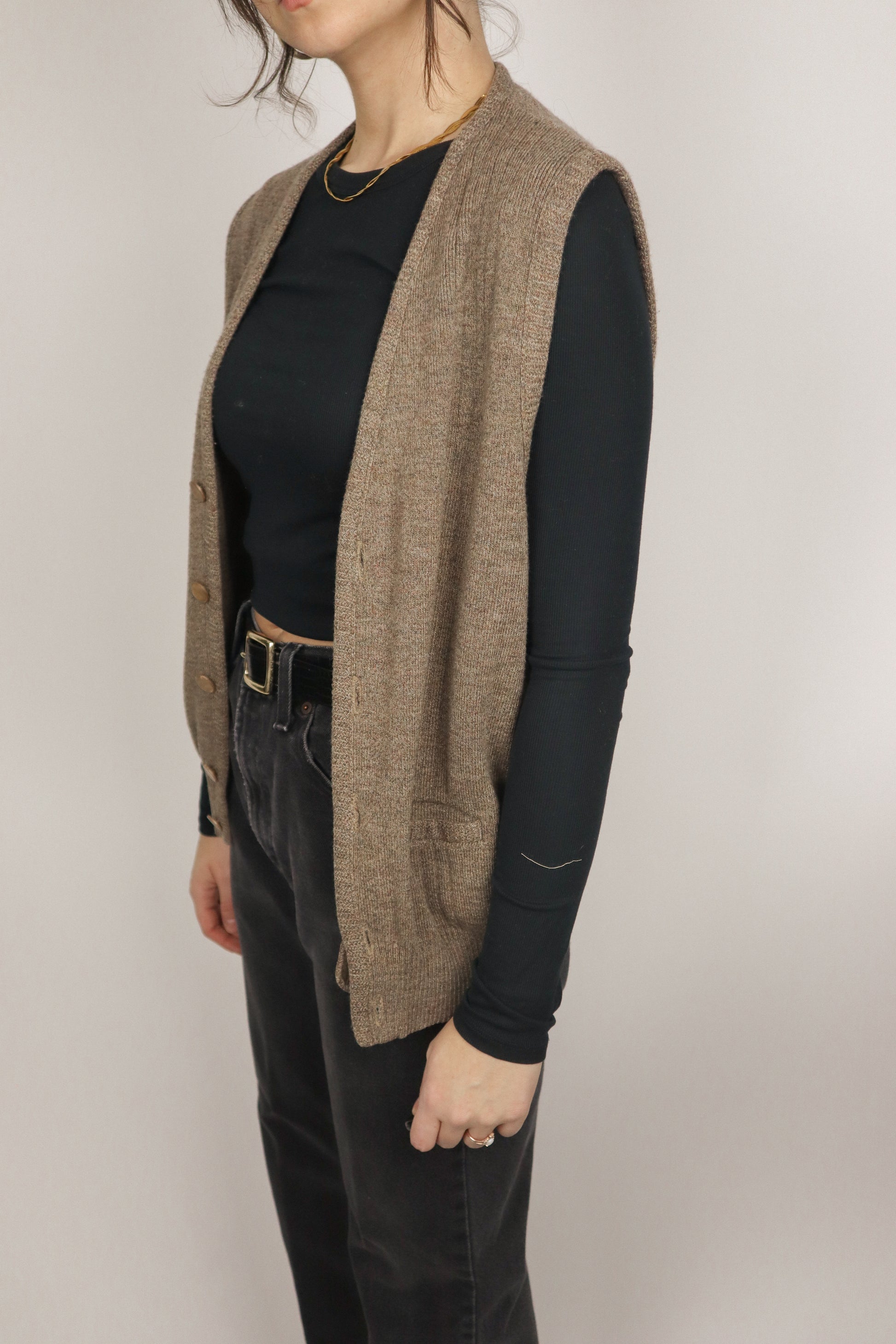 Made in Canada x Vintage x Wool Blend Vest (M)