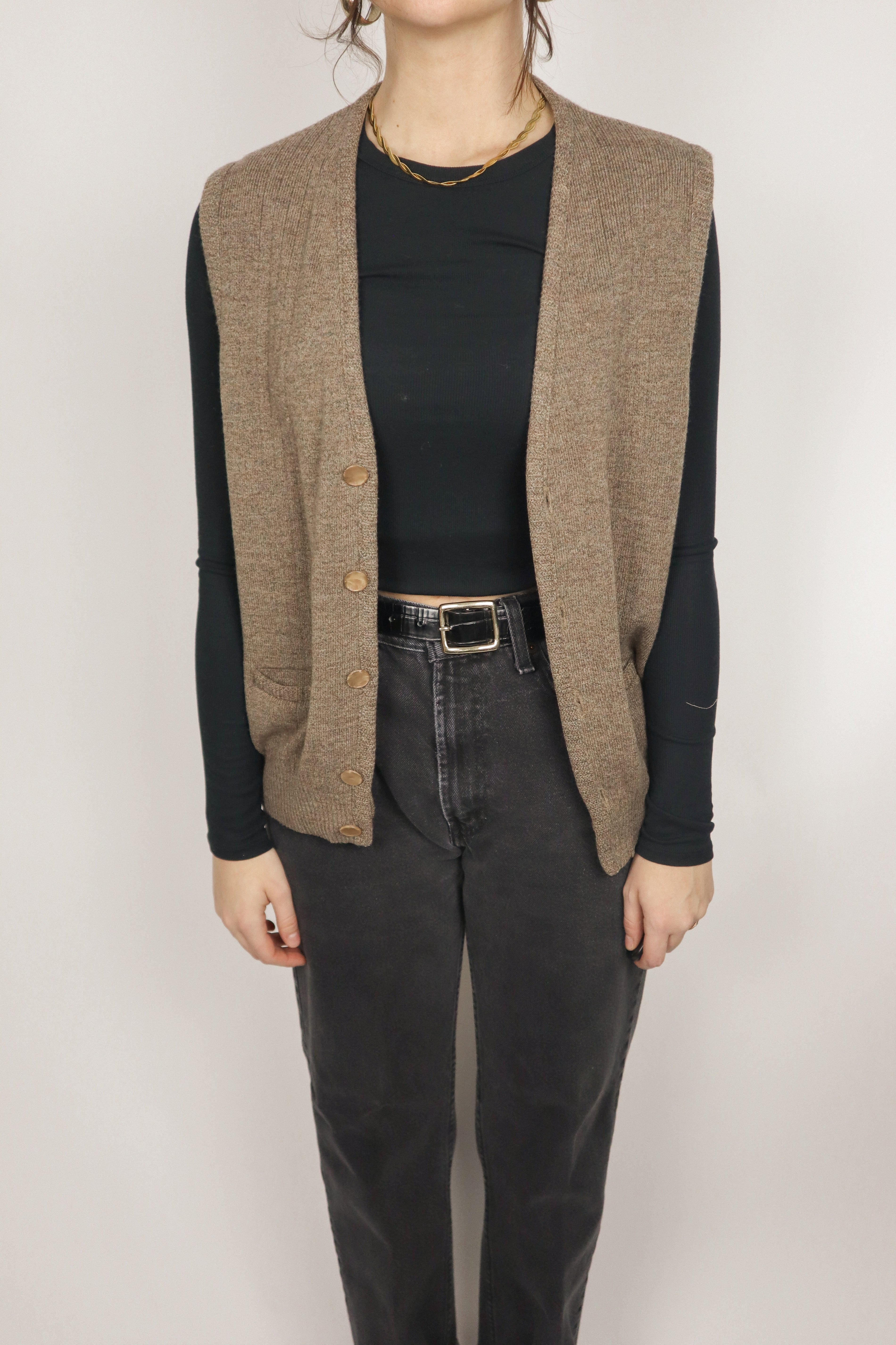 Made in Canada x Vintage x Wool Blend Vest (M)