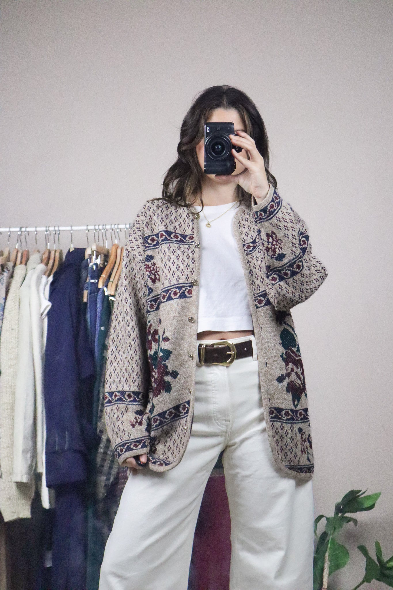 Made in Canada x Vintage x Floral Cardigan (S/M)