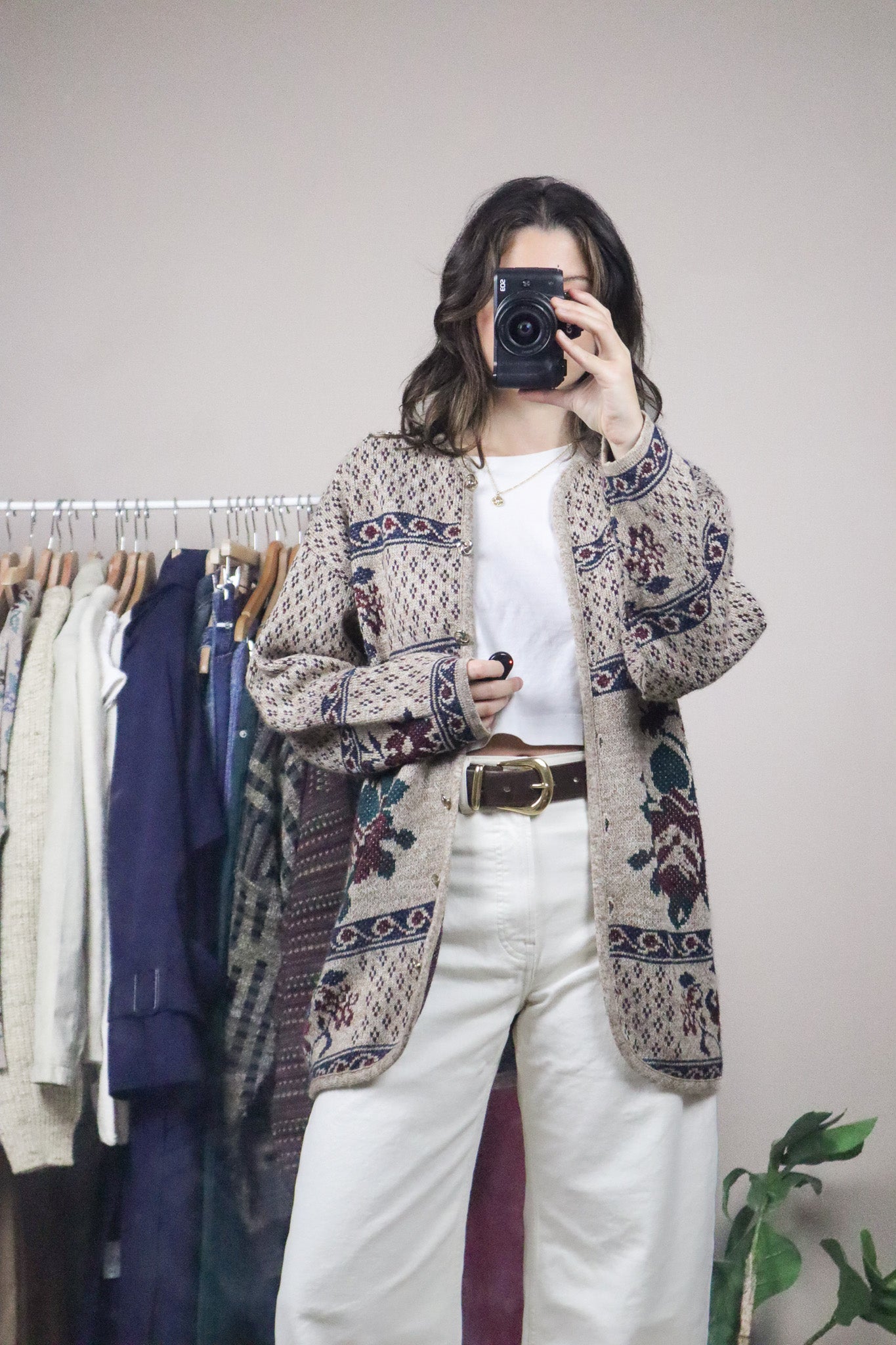 Made in Canada x Vintage x Floral Cardigan (S/M)