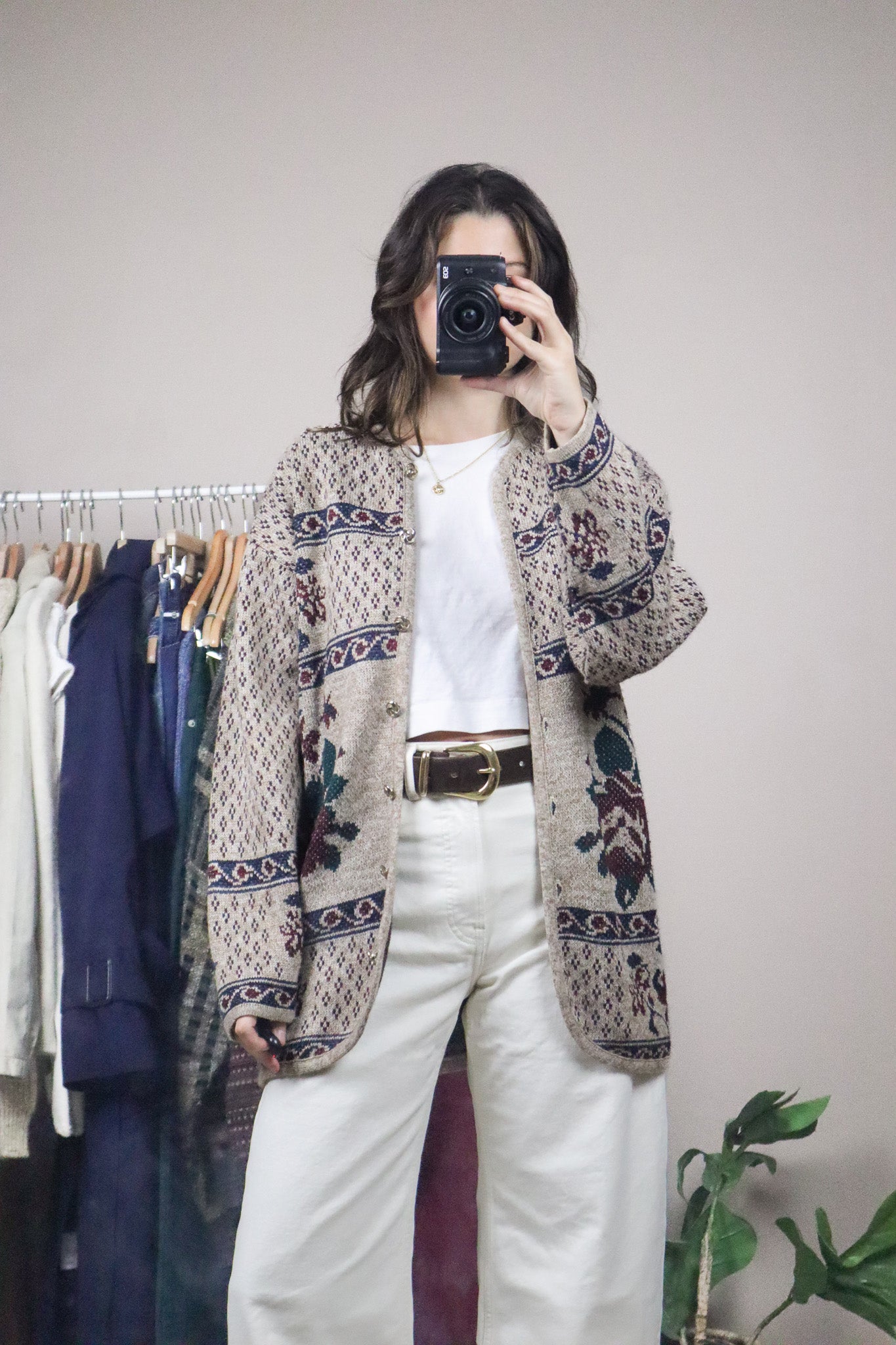 Made in Canada x Vintage x Floral Cardigan (S/M)