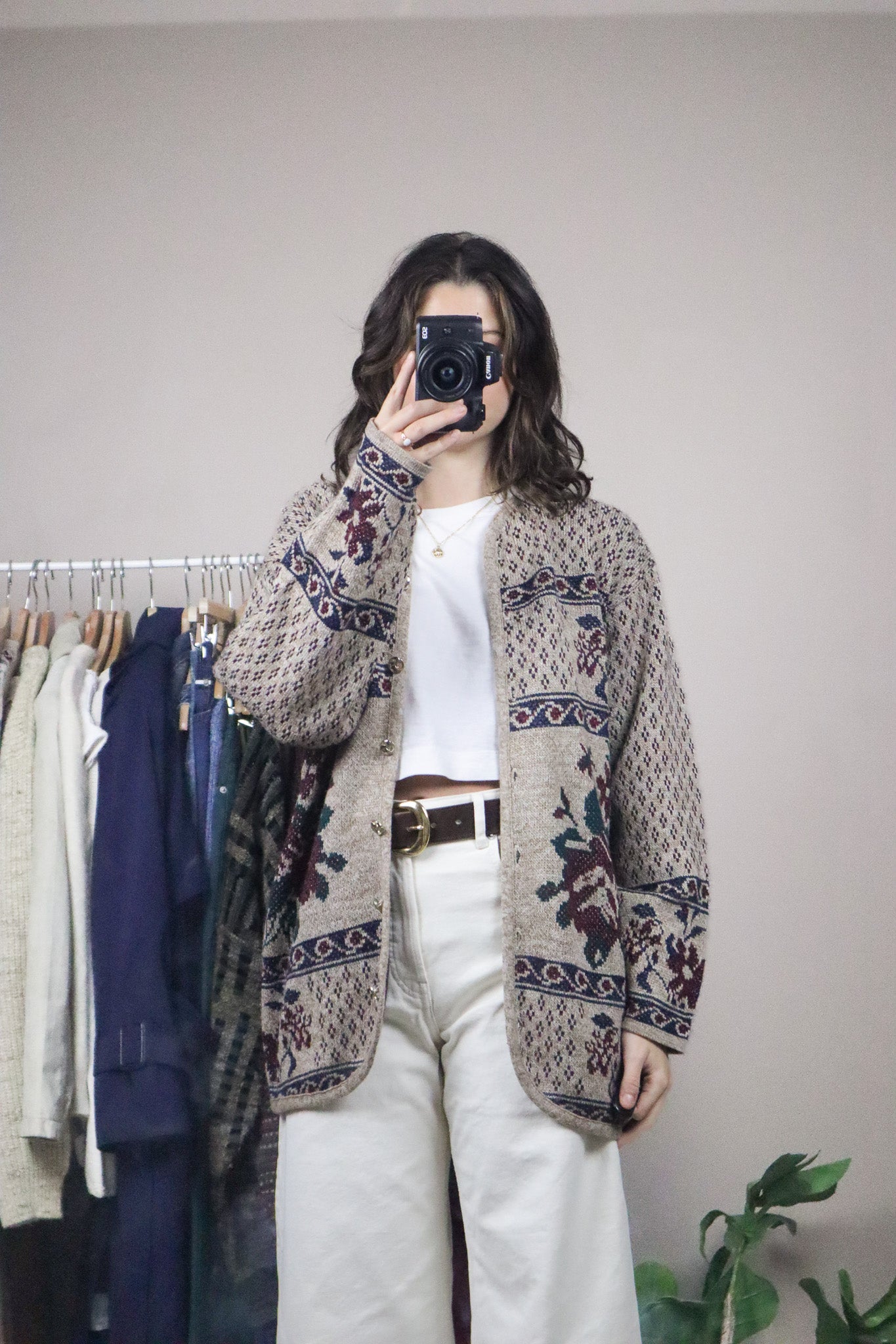 Made in Canada x Vintage x Floral Cardigan (S/M)