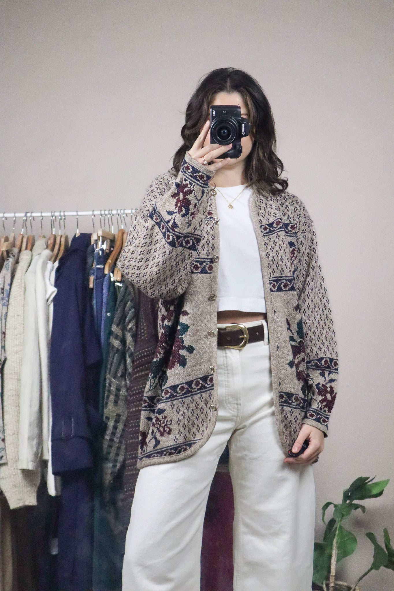 Made in Canada x Vintage x Floral Cardigan (S/M)