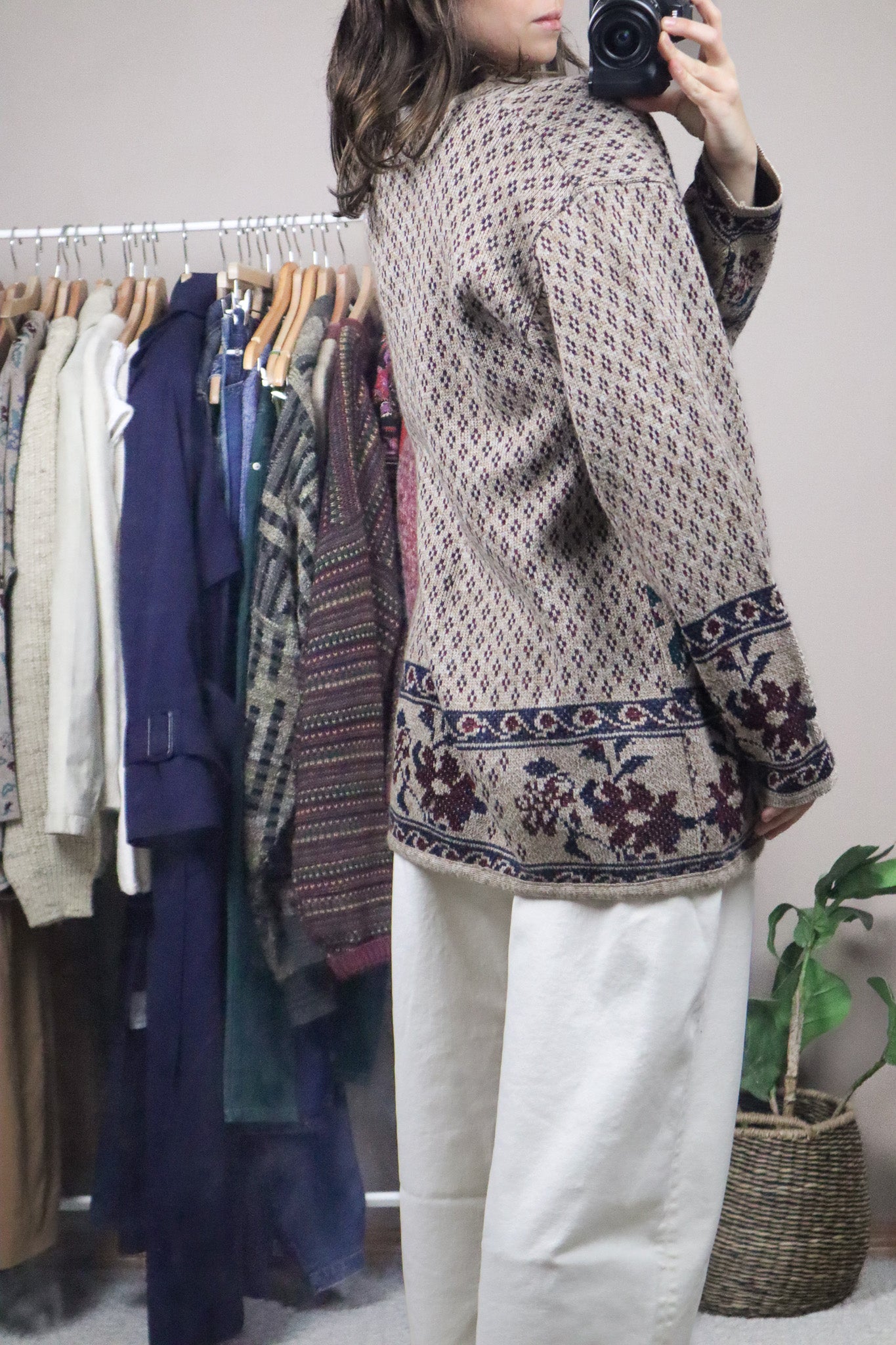 Made in Canada x Vintage x Floral Cardigan (S/M)