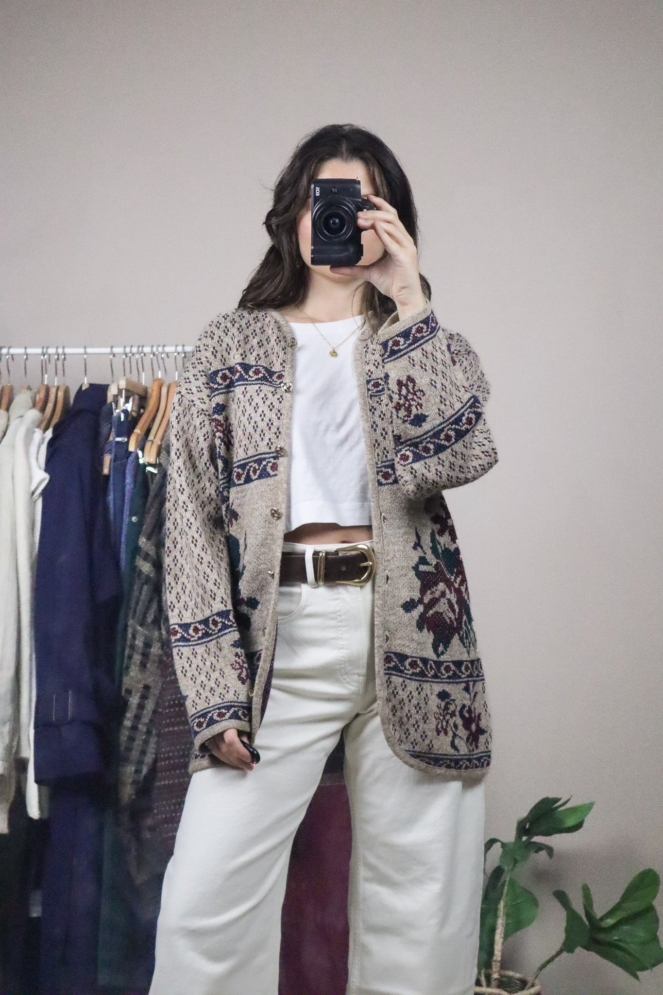 Made in Canada x Vintage x Floral Cardigan (S/M)