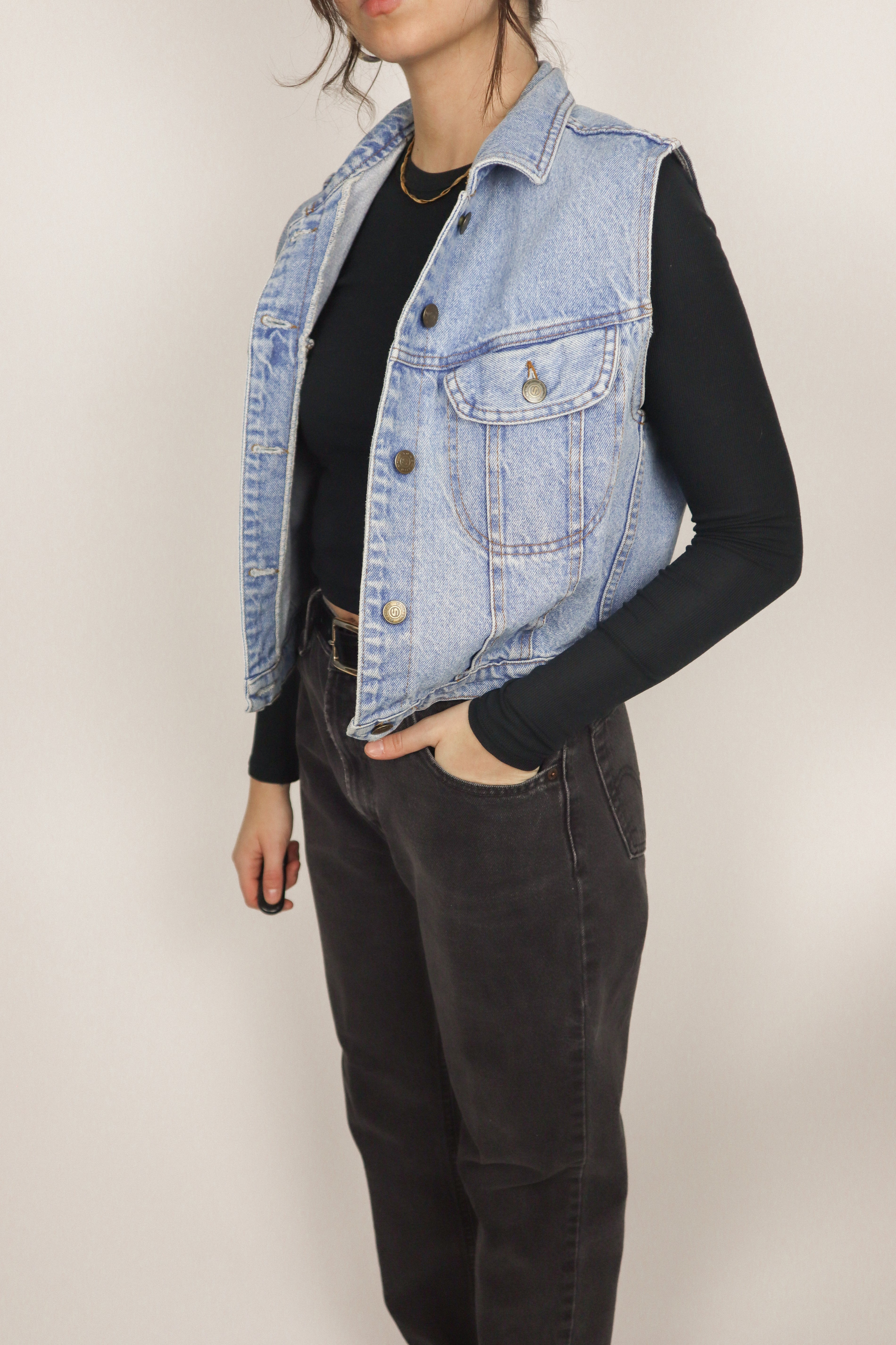 Vintage x Denim Vest (S)