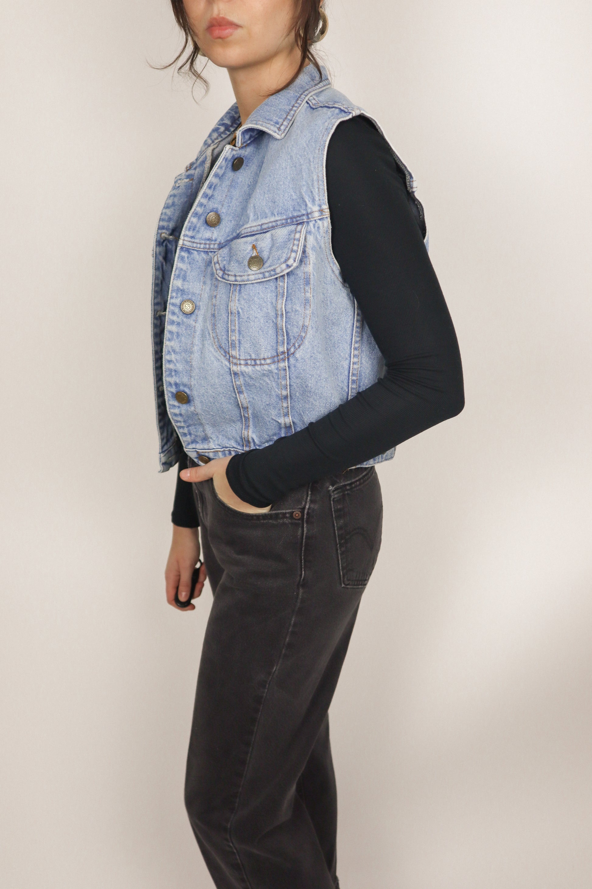 Vintage x Denim Vest (S)