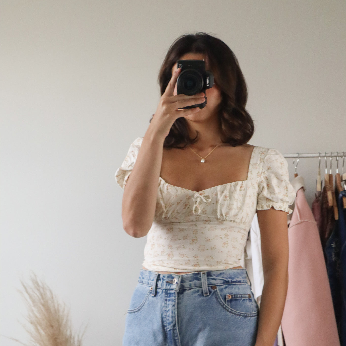 Modern x Floral Cropped Blouse (XS)