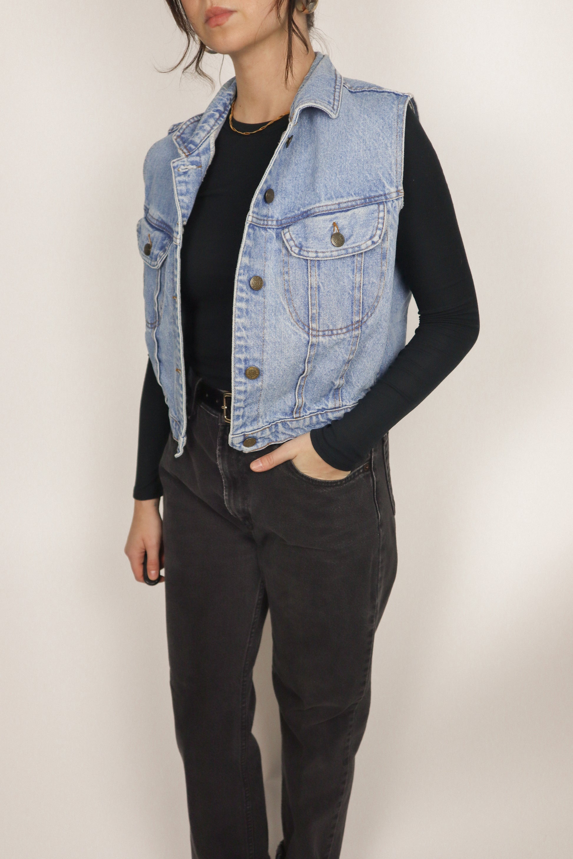 Vintage x Denim Vest (S)