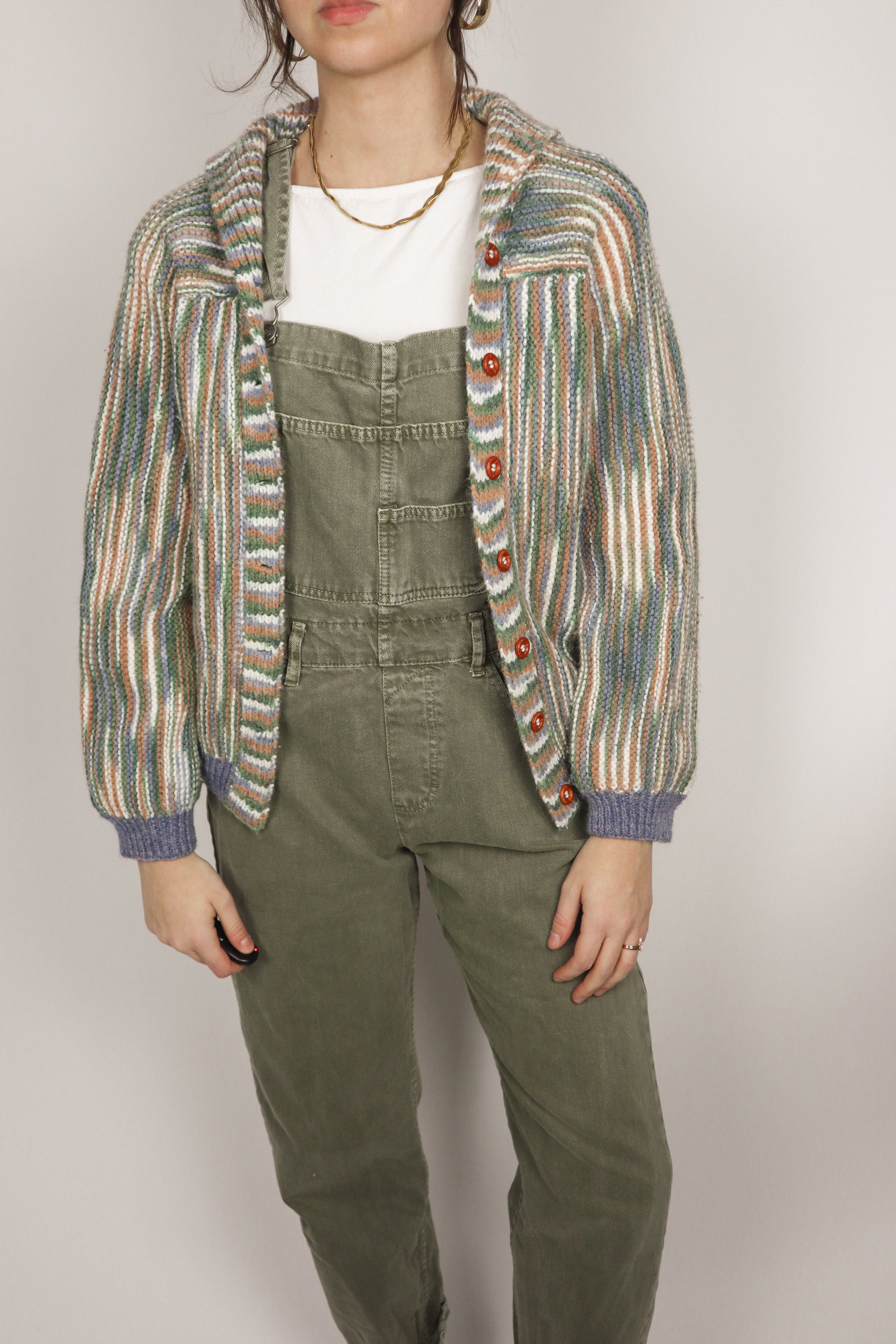 Vintage x Multicolour Hand-knit Cardigan (XS/S)