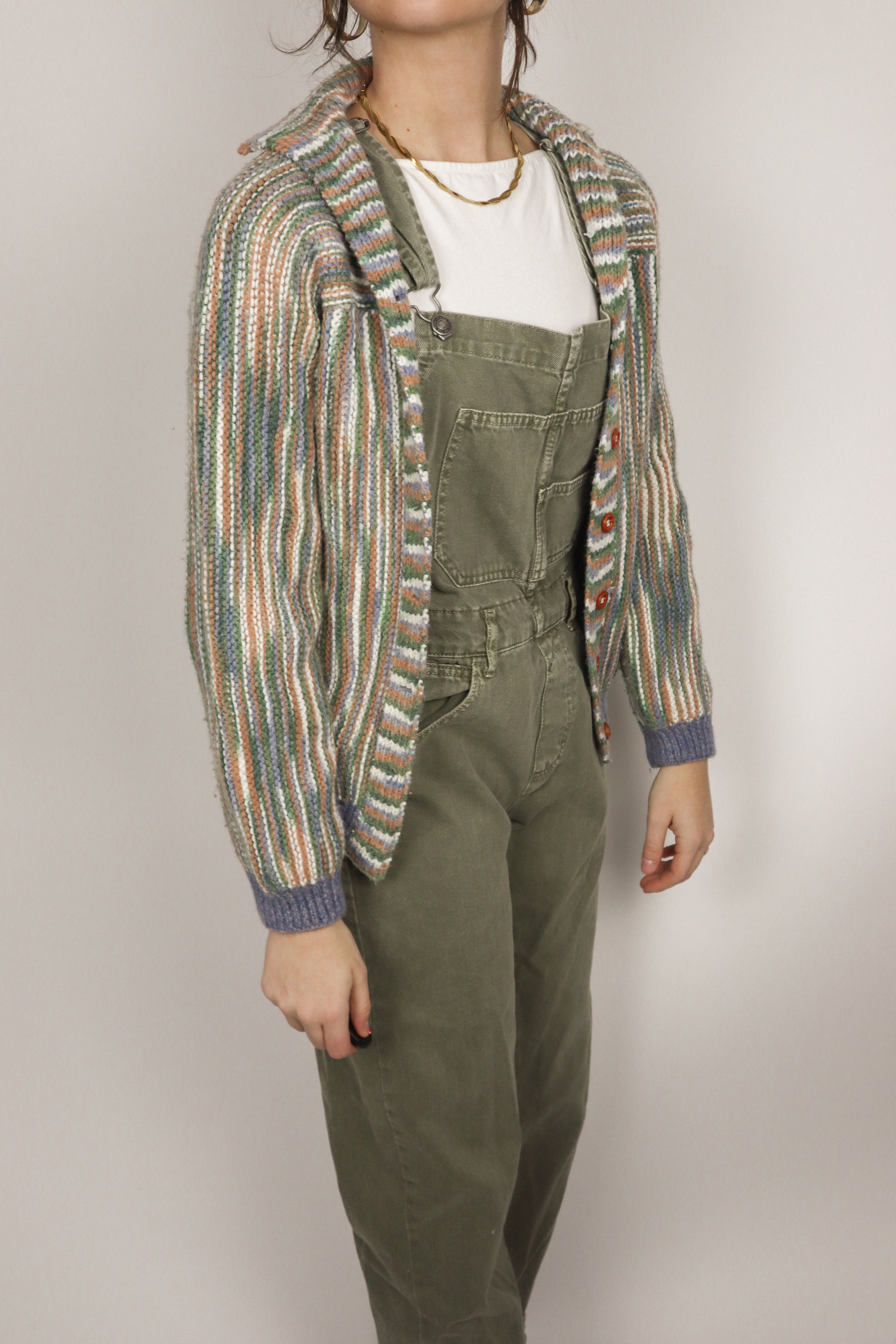 Vintage x Multicolour Hand-knit Cardigan (XS/S)