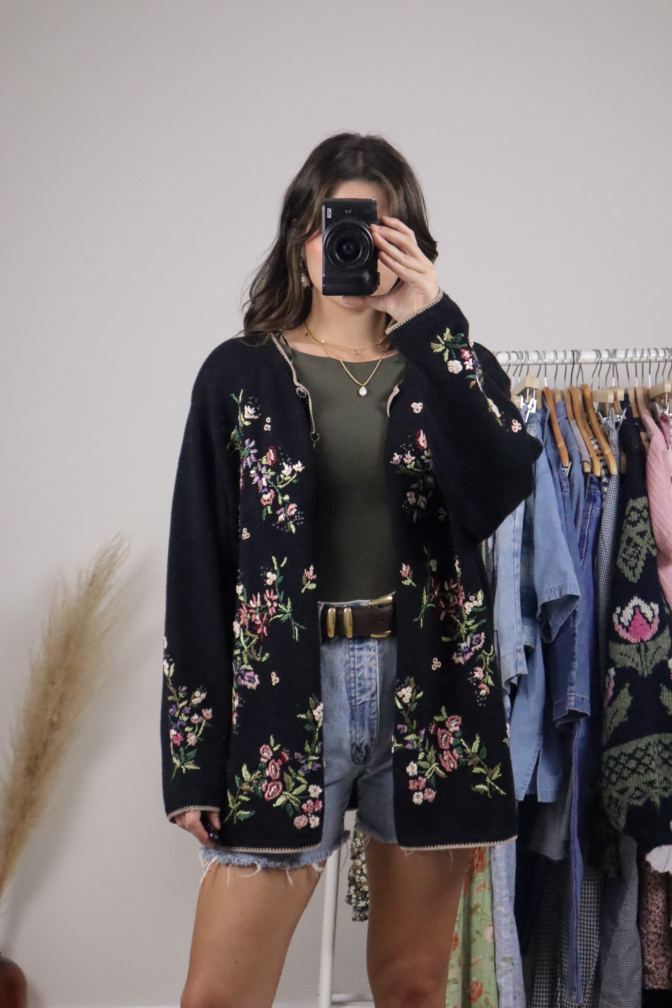 Vintage x Embroidered/Beaded Knit Cardigan (XL/XXL)