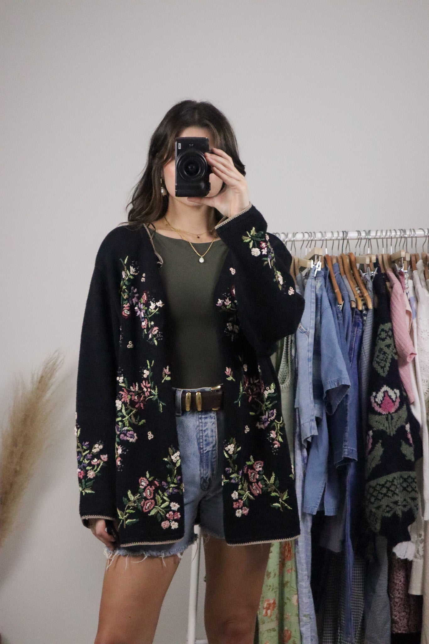 Vintage x Embroidered/Beaded Knit Cardigan (XL/XXL)