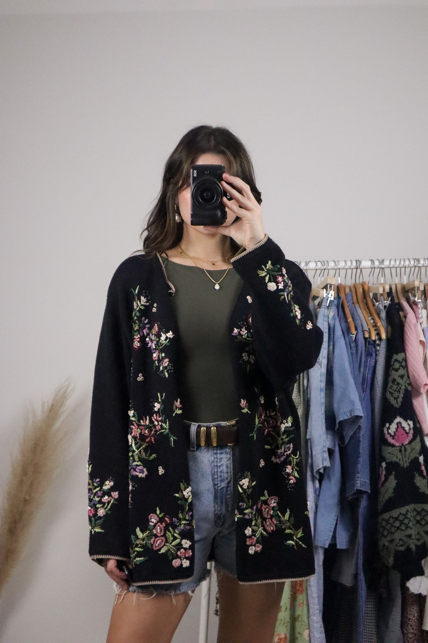 Vintage x Embroidered/Beaded Knit Cardigan (XL/XXL)