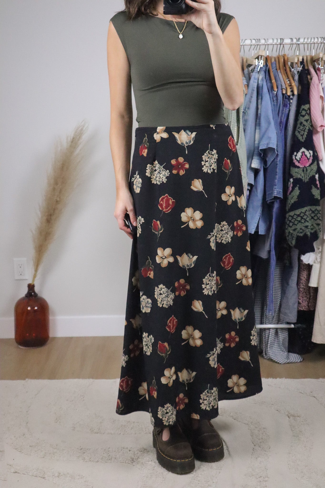Made in Canada x Vintage x Floral Maxi Skirt (8)