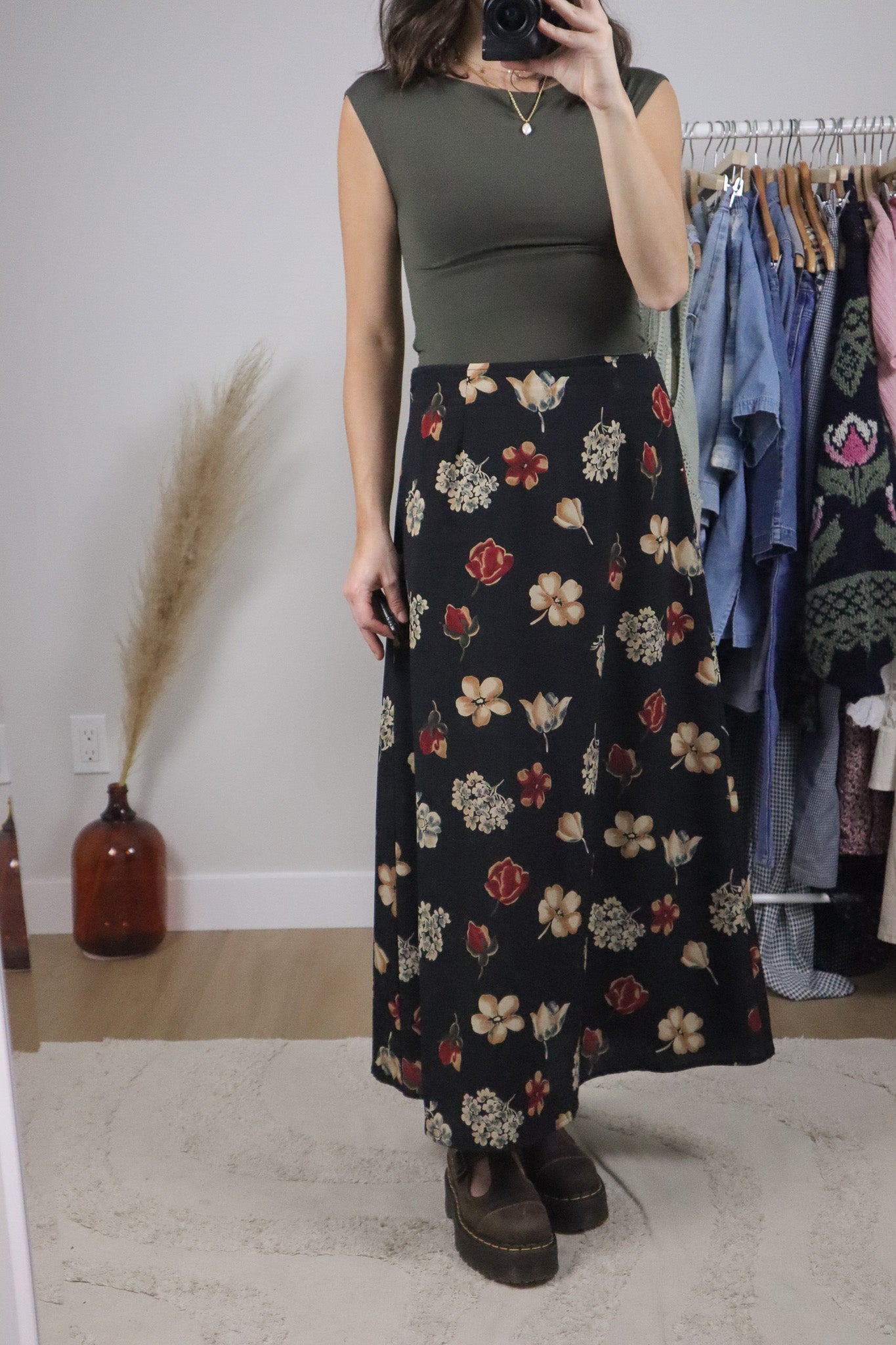Made in Canada x Vintage x Floral Maxi Skirt (8)