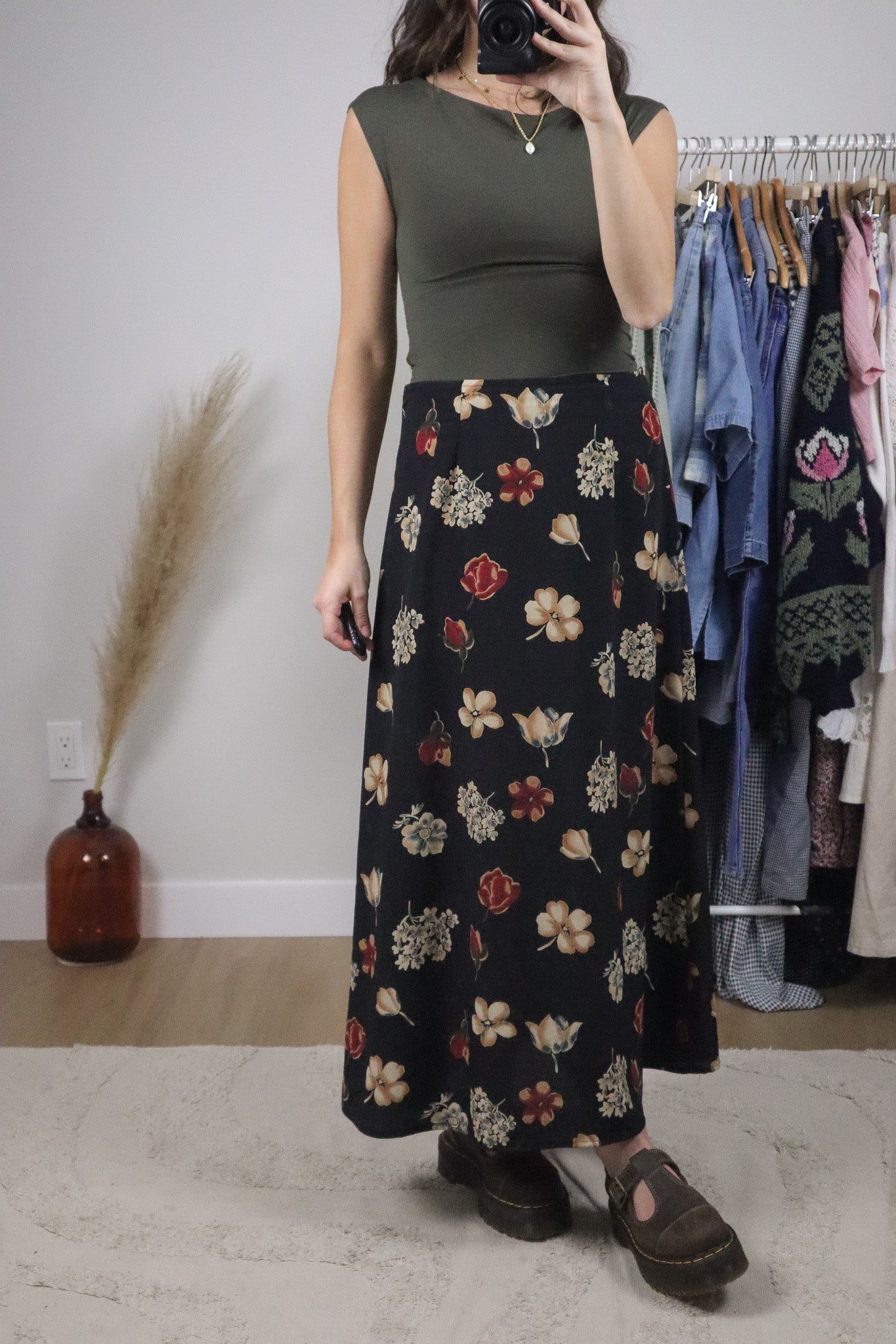 Made in Canada x Vintage x Floral Maxi Skirt (8)